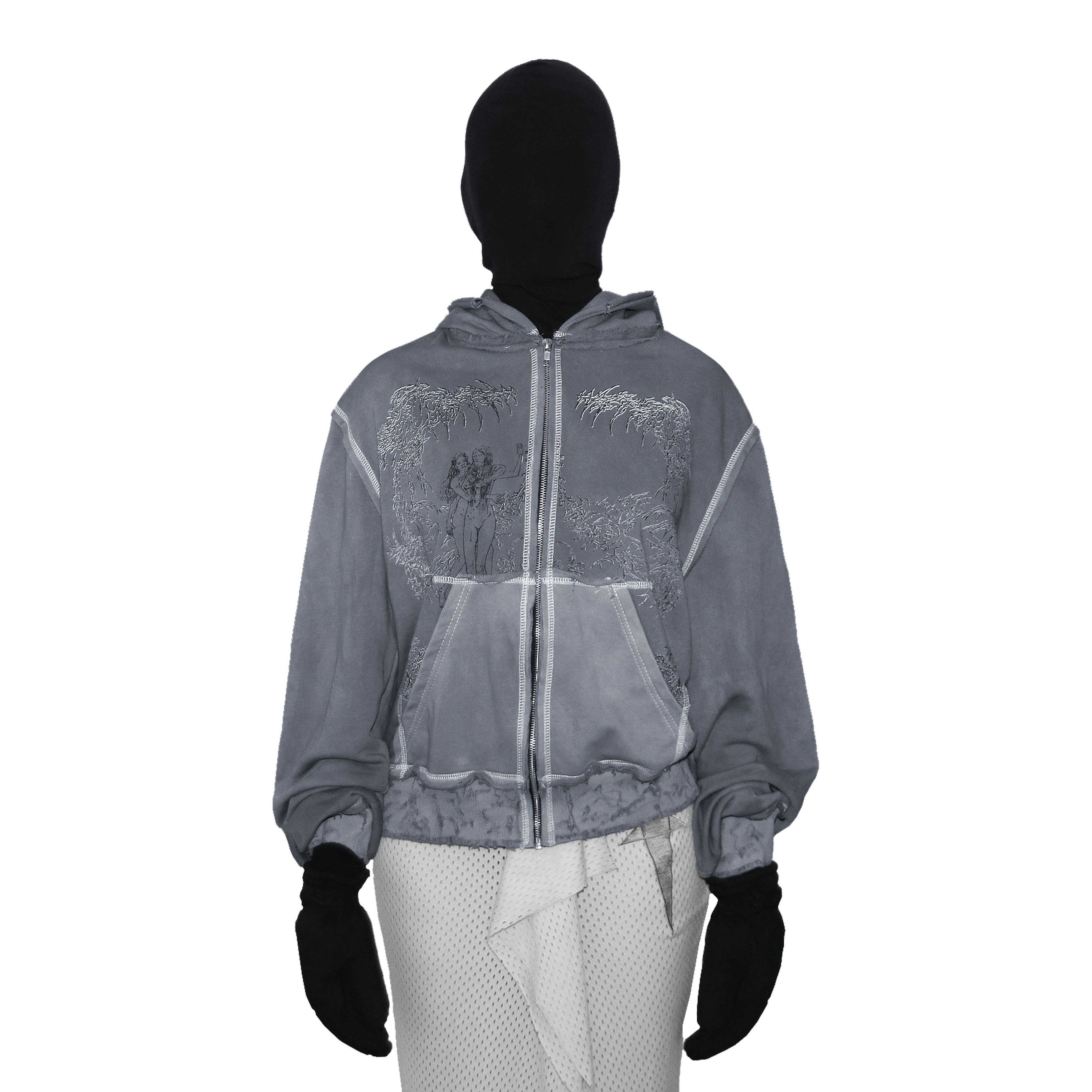 Japanese Brand oedema "nymph" asphalt hoodie Size US M / EU 48-50 / 2 - 2 Thumbnail