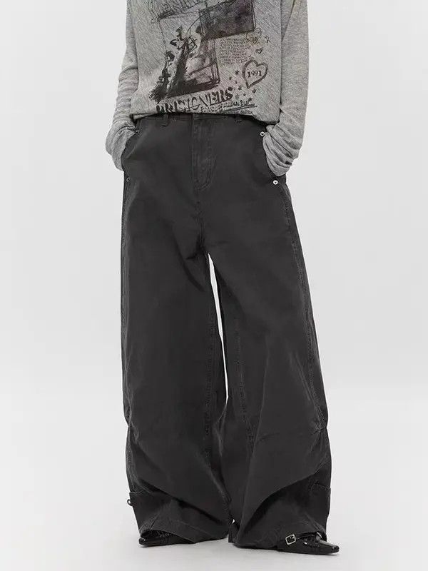Jean Street washed and distressed lumberjack hip hop Y2K jeans Size US 30 / EU 46 - 2 Thumbnail