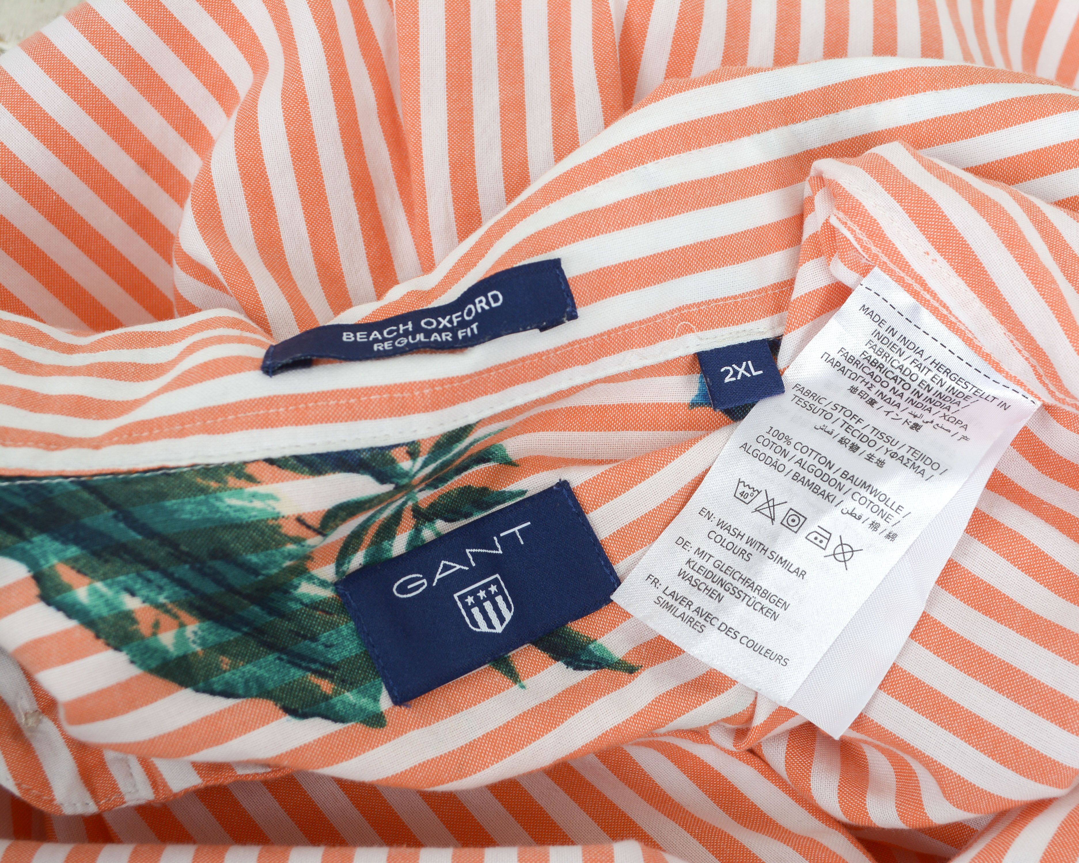 Gant GANT Beach Oxford Regular Fit Shirt Cotton Striped Size US XXL / EU 58 / 5 - 7 Thumbnail