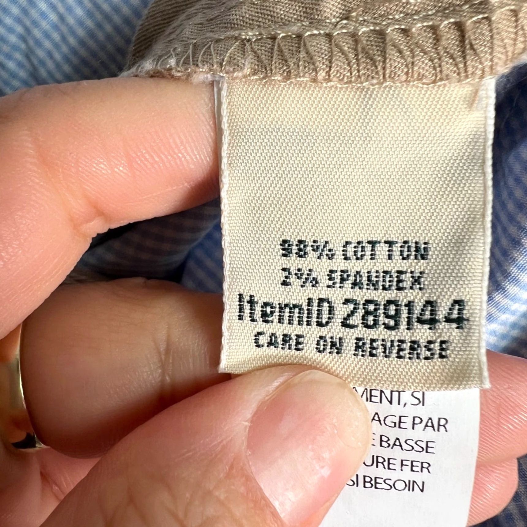 Vintage L.L. Bean Womens Size 4 Cargo Pants Beige Cotton Blend Classic Fit Size 27" / US 4 / IT 40 - 4 Thumbnail
