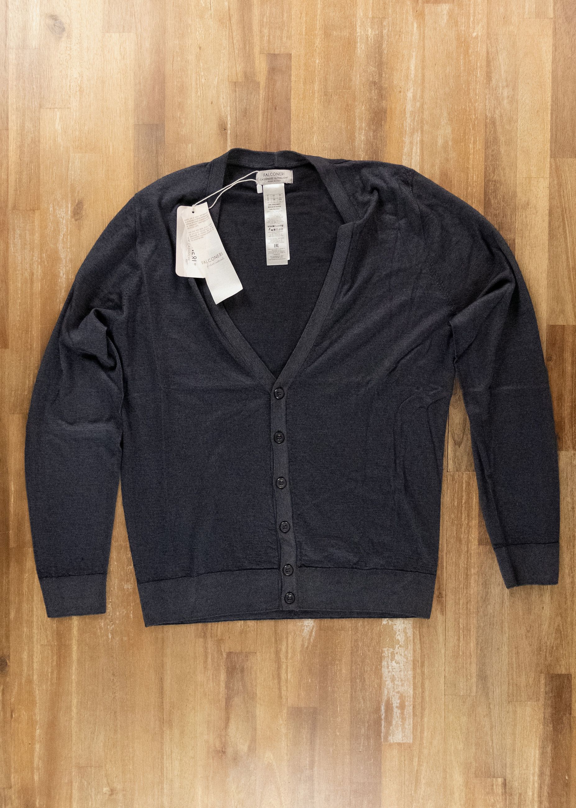 Other FALCONERI gray lightweight cashmere cardigan Large q Size US L / EU 52-54 / 3 - 1 Thumbnail