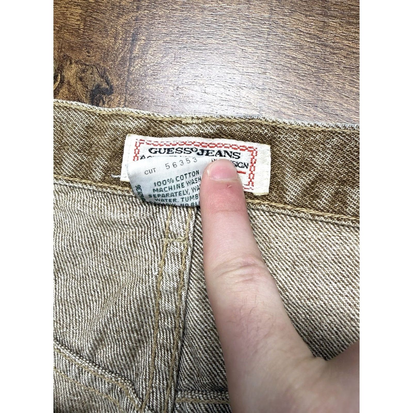 Guess VINTAGE GUESS Jeans Mens 32X34 Brown Wash Denim USA Made Distressed Tapered Inseam 34 Boys Women Size US 32 / EU 48 - 7 Thumbnail