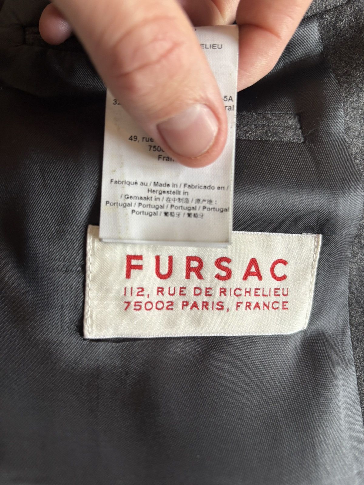 De Fursac Grey flannel suit - De Fursac Size 44R - 6 Thumbnail