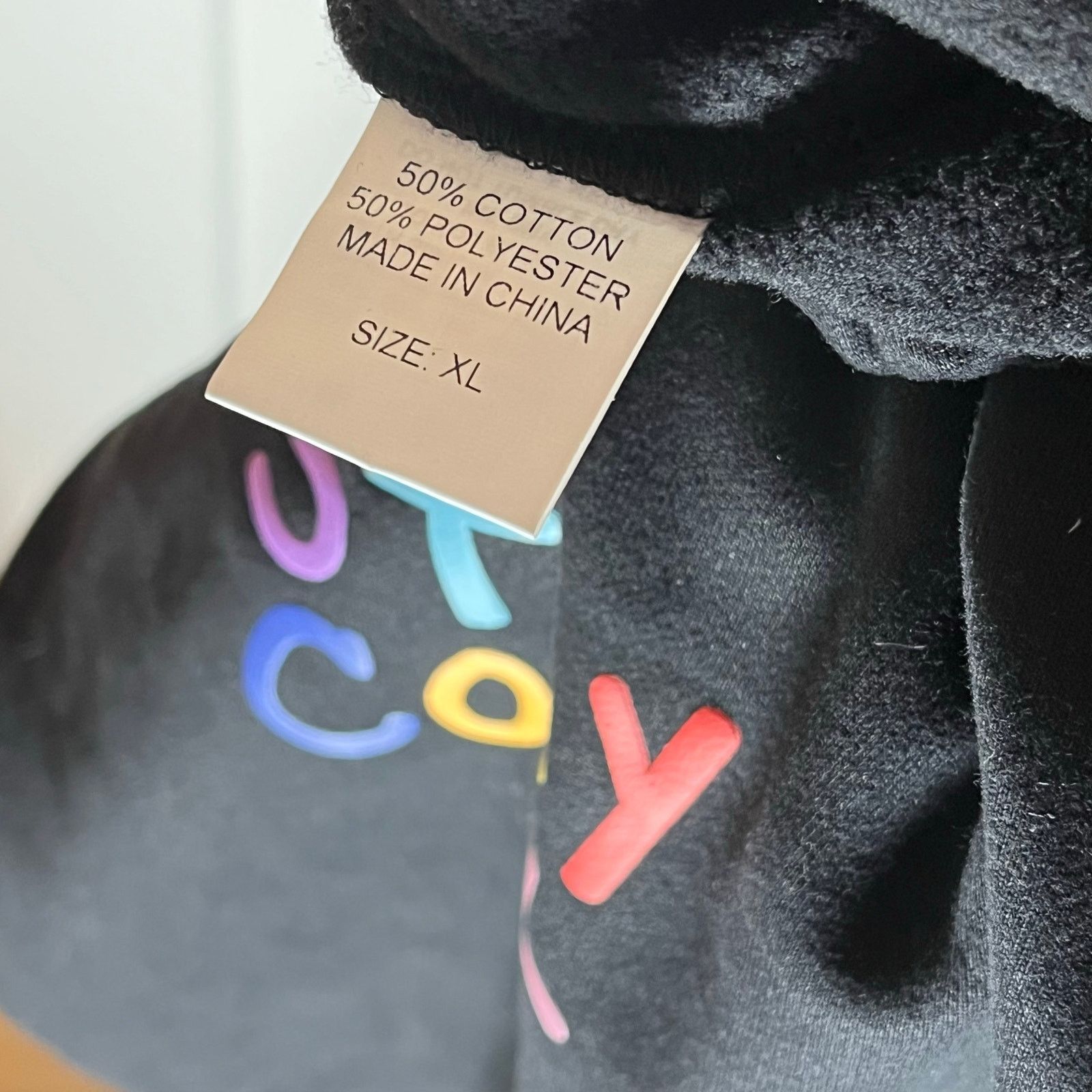 STAYCOOLNYC •NWT• STAY COOL NYC Black Puff Paint Sweatpant Joggers • XL Size US 38 / EU 54 - 2 Thumbnail
