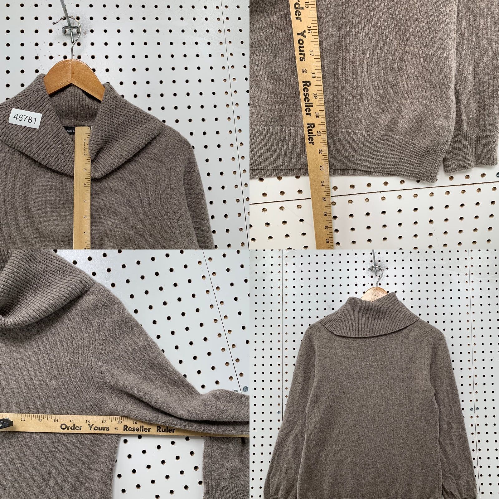 C&A C&A Pure Cashmere Sweater Womens Small Brown 100% Cashmere Cowl Turtle Neck Cozy Size S / US 4 / IT 40 - 8 Thumbnail