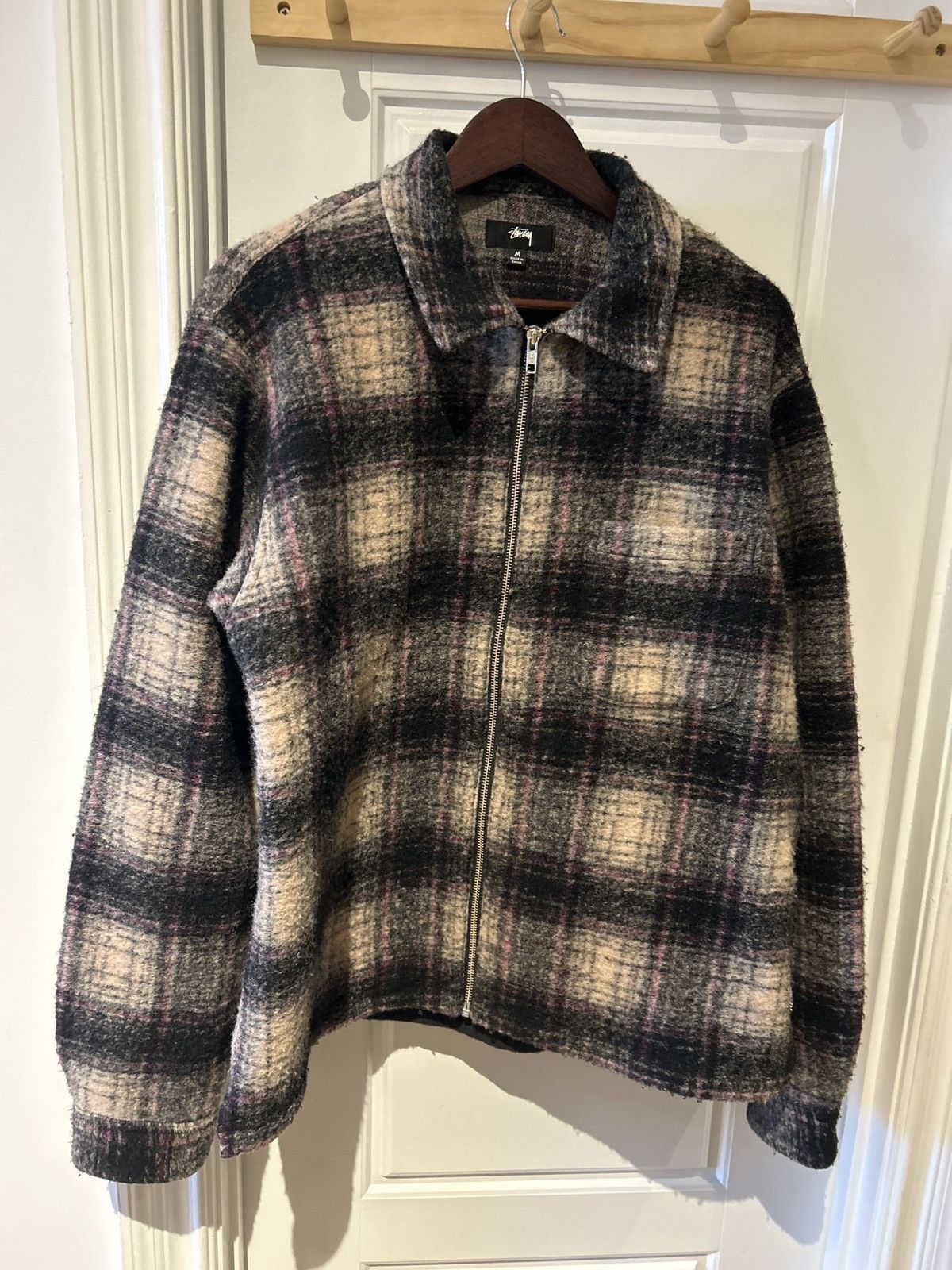 Stussy Stüssy Brushed Wool Plaid Zip Jacket Size US M / EU 48-50 / 2 - 1 Thumbnail