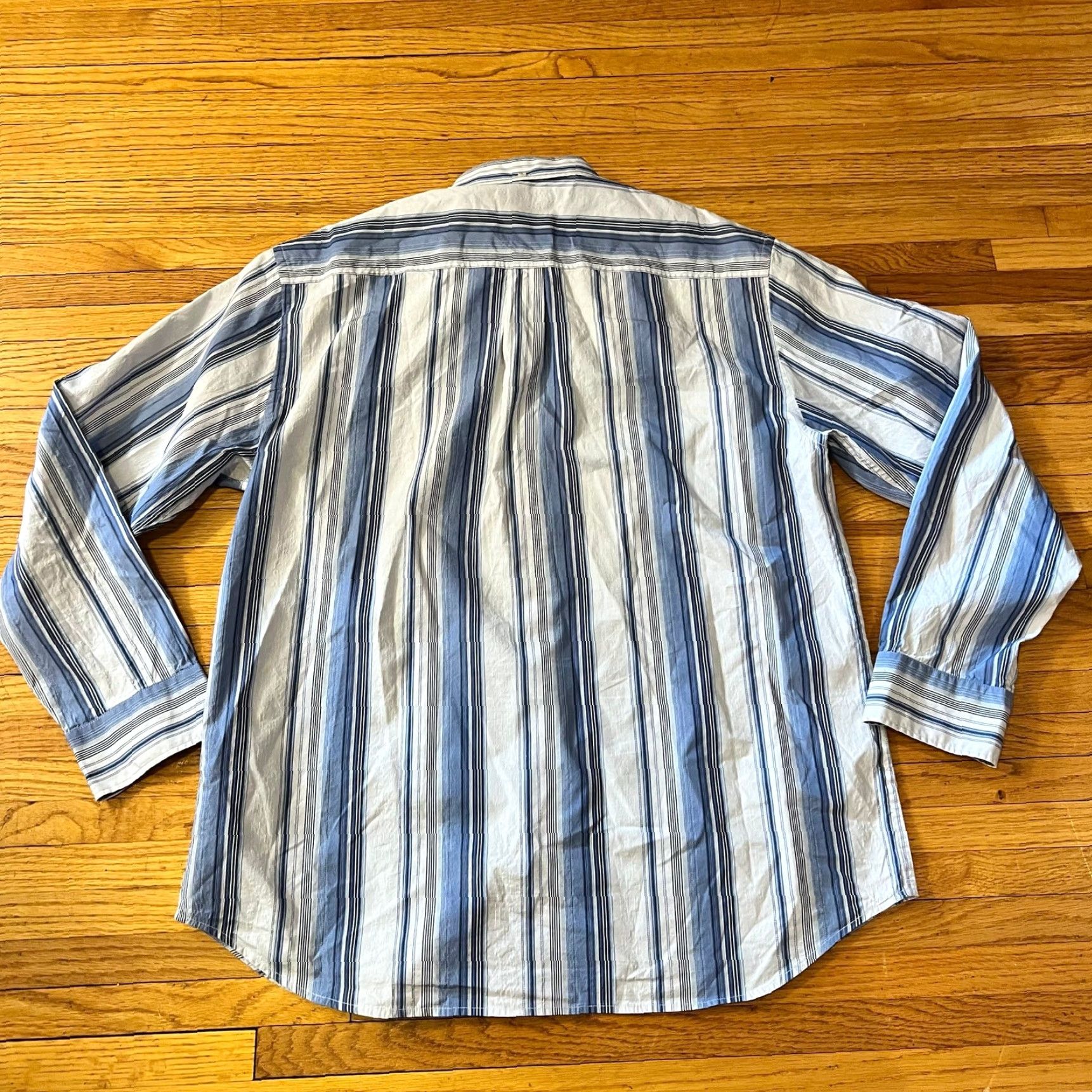 Tommy Bahama Tommy Bahama Shirt Mens XL Silk Blend Long Sleeve Button Up Blue White Size US XL / EU 56 / 4 - 3 Thumbnail