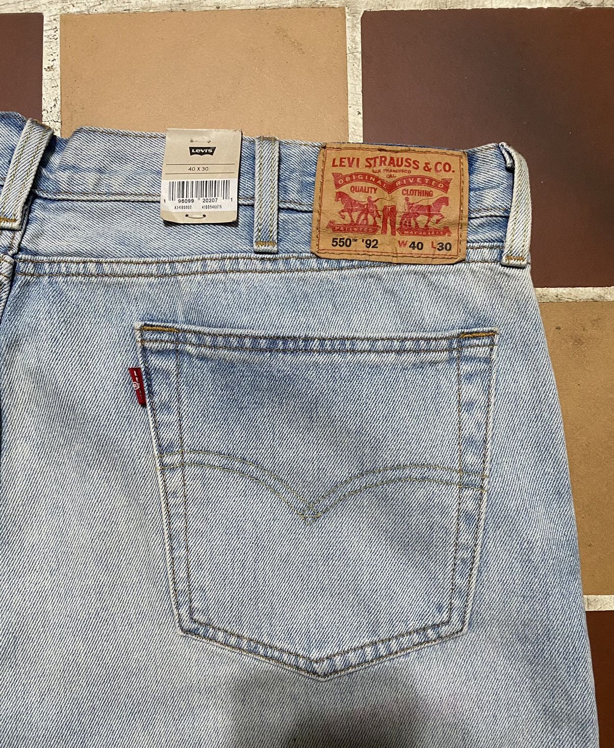 Levi's Vintage Levis 550 93’ Denim 90s baggy jeans Size US 40 / EU 56 - 6 Thumbnail