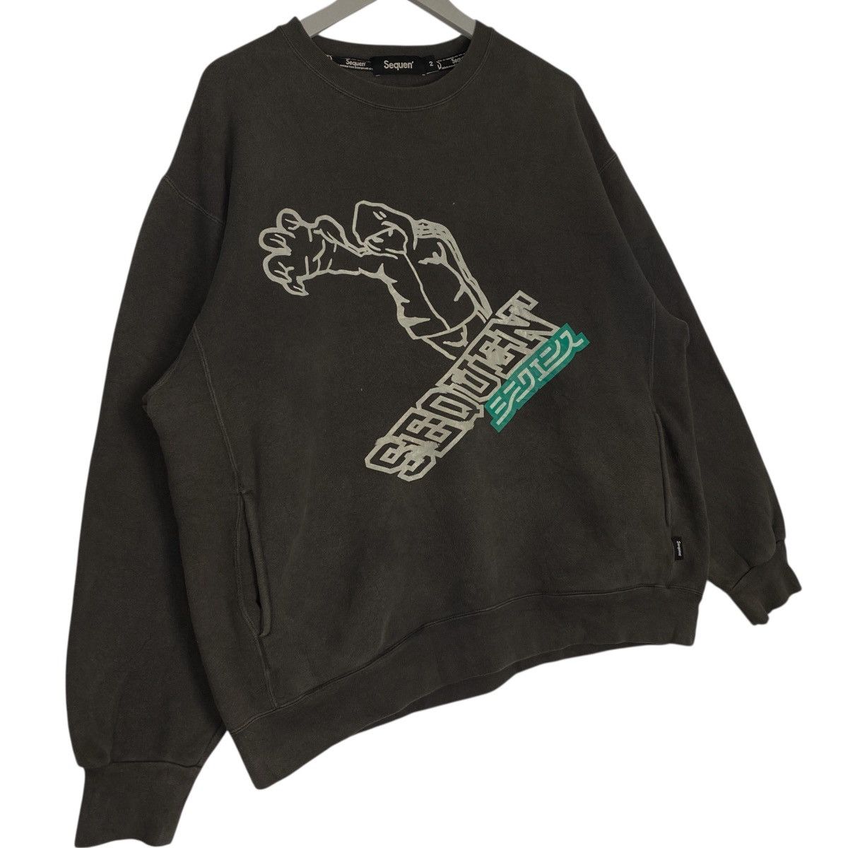Vintage Vintage Sequen Sweatshirt Crewneck Black Pullover Size L Size US L / EU 52-54 / 3 - 3 Thumbnail