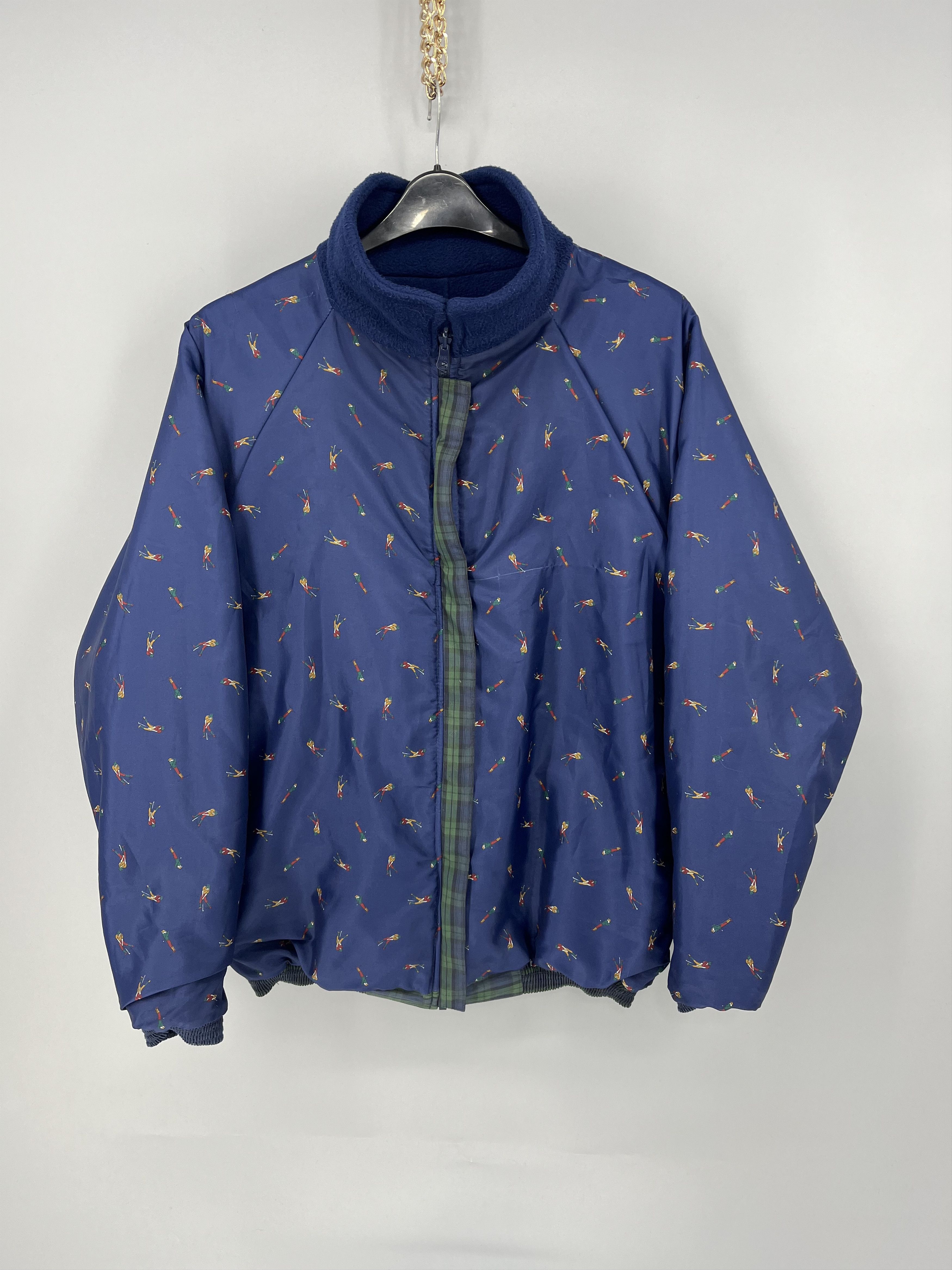 Vintage Vintage Reversible Jacket Sherpa - Nylon Jacket Size US XL / EU 56 / 4 - 1 Thumbnail