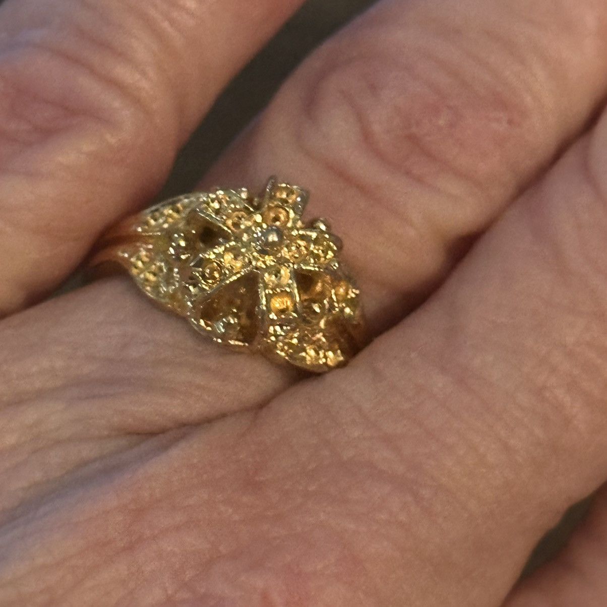 Vintage Vintage LIND 14K HGE gold crown ring Size ONE SIZE - 5 Thumbnail