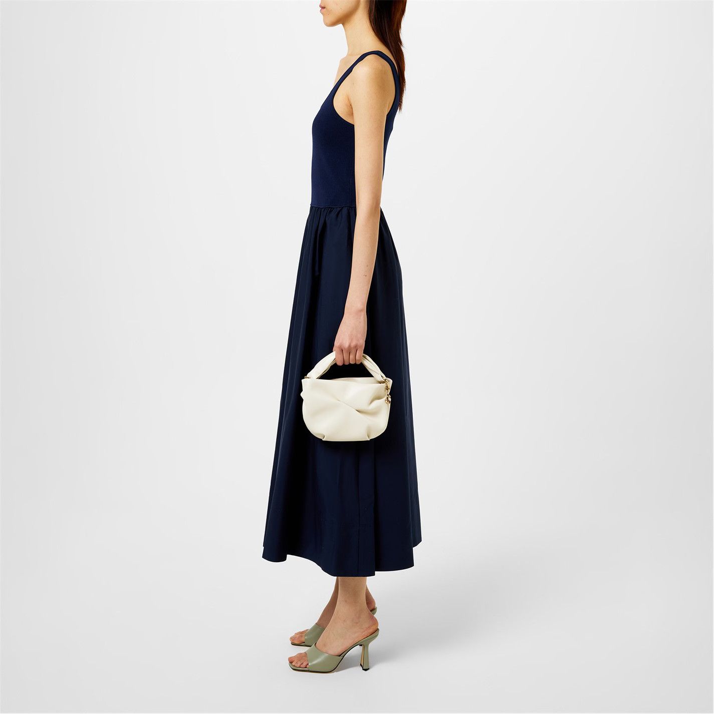 Polo Ralph Lauren o1g2r1mq0825 Zaha Midi Dress in Cruise Navy Size L / US 10 / IT 46 - 3 Thumbnail
