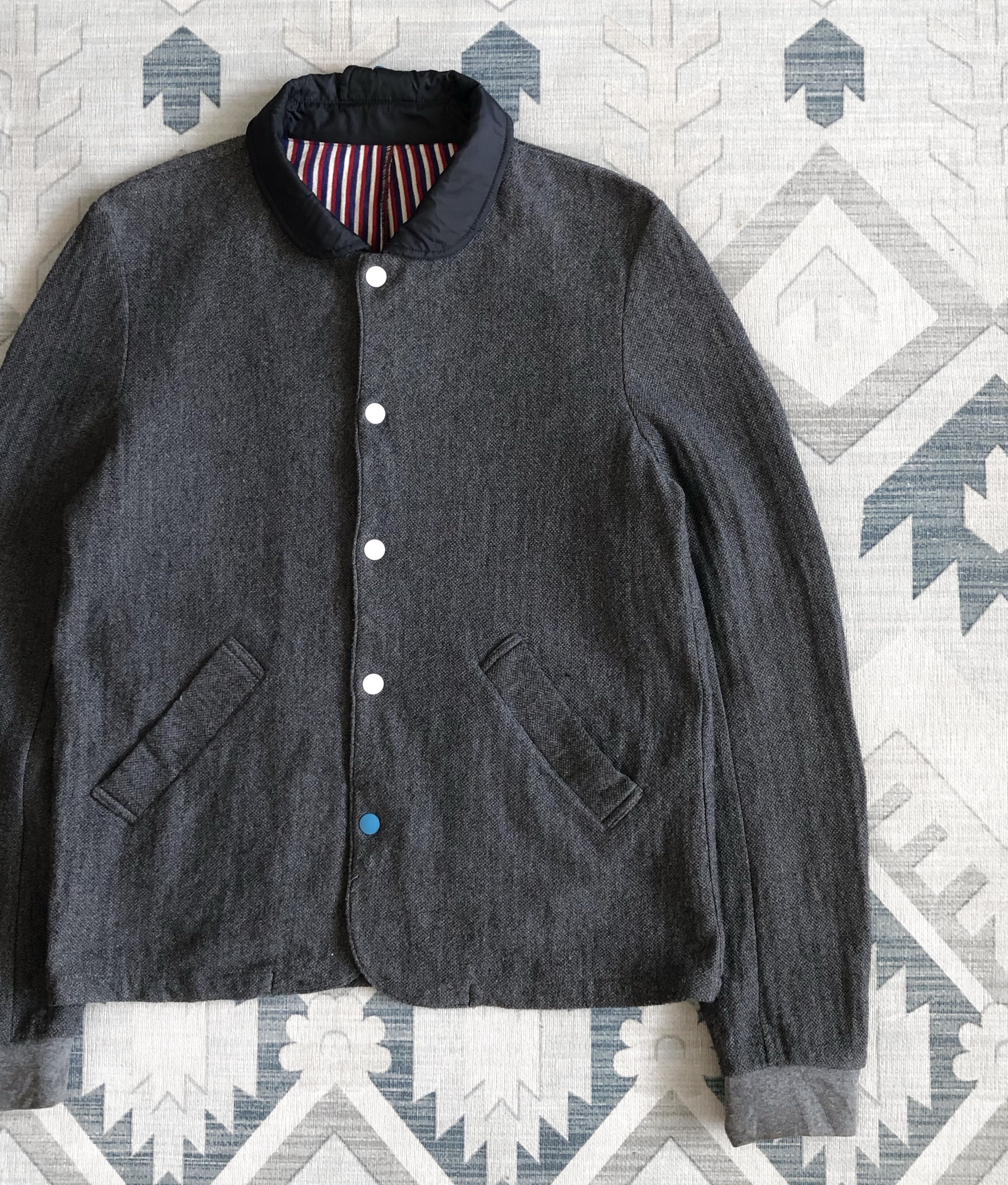 Frapbois × Issey Miyake AW11 FRAPBOIS ISSEY MIYAKE BUTTONBACK COLLAR JACKET Size M / US 6-8 / IT 42-44 - 4 Thumbnail