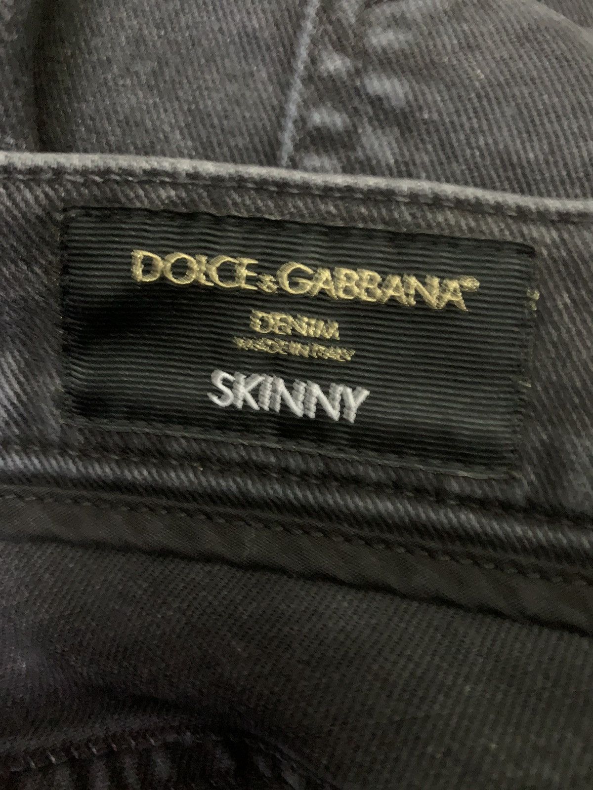 Dolce & Gabbana Dolce&Gabbana Skinny Super Black Denim Size 29" - 9 Thumbnail