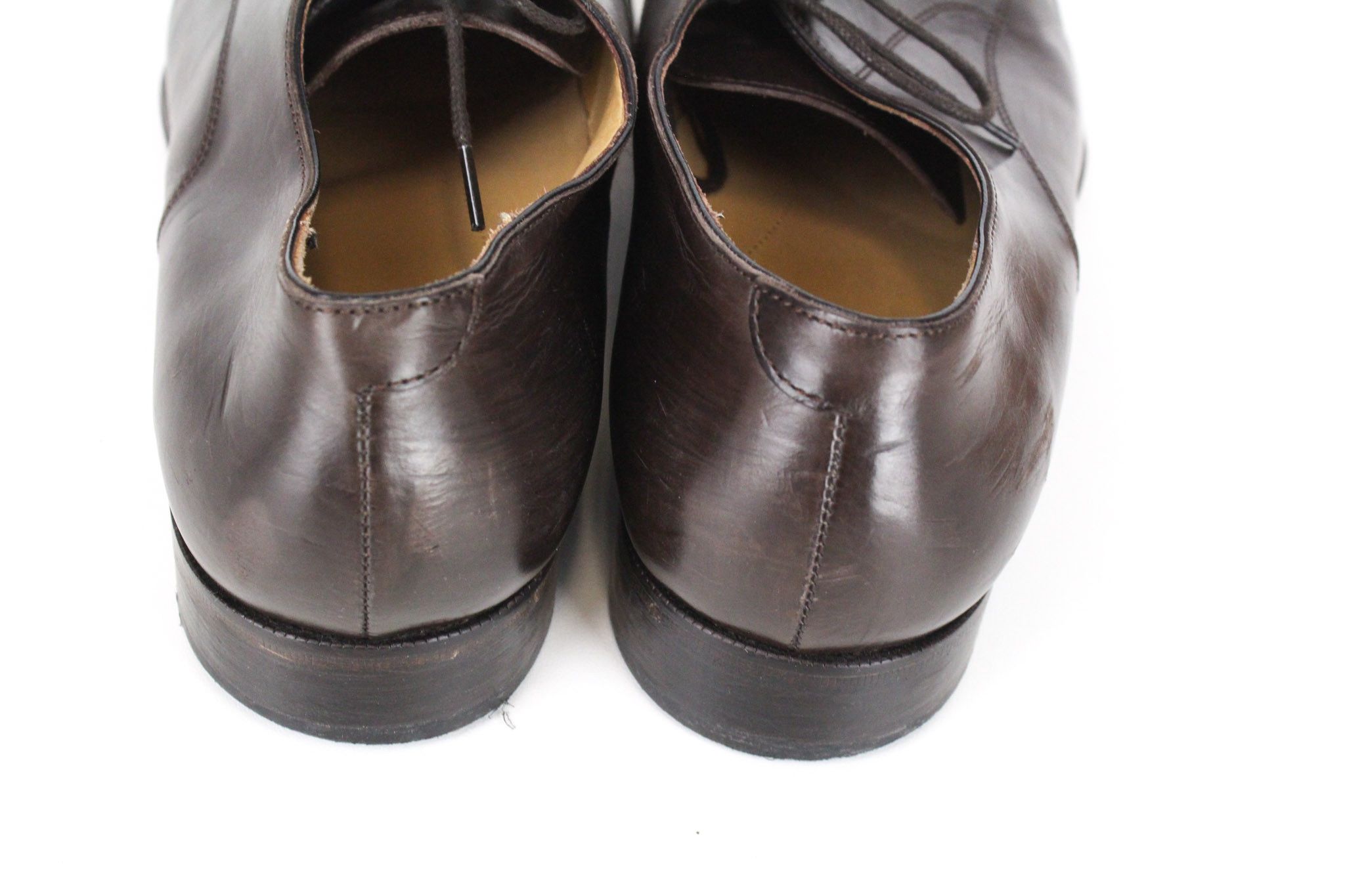 Suitsupply EU43.5 Dark Brown Leather Laced Low-Top 72824 Size US 10.5 / EU 43-44 - 18 Thumbnail
