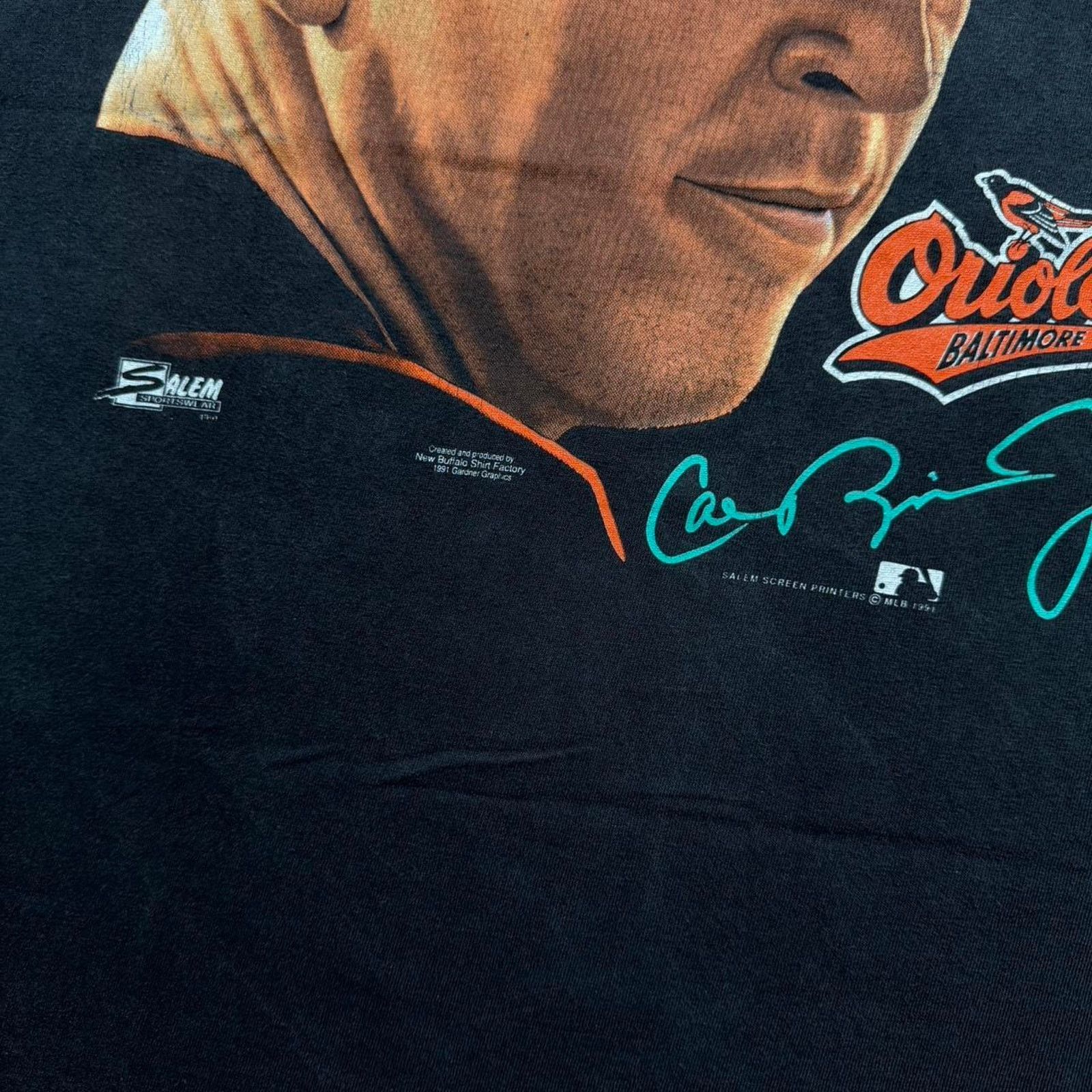 MLB × Salem Sportswear × Vintage 90’s Salem Sportswear Baltimore Orioles Cal Ripken T-shirt Size US XL / EU 56 / 4 - 3 Thumbnail