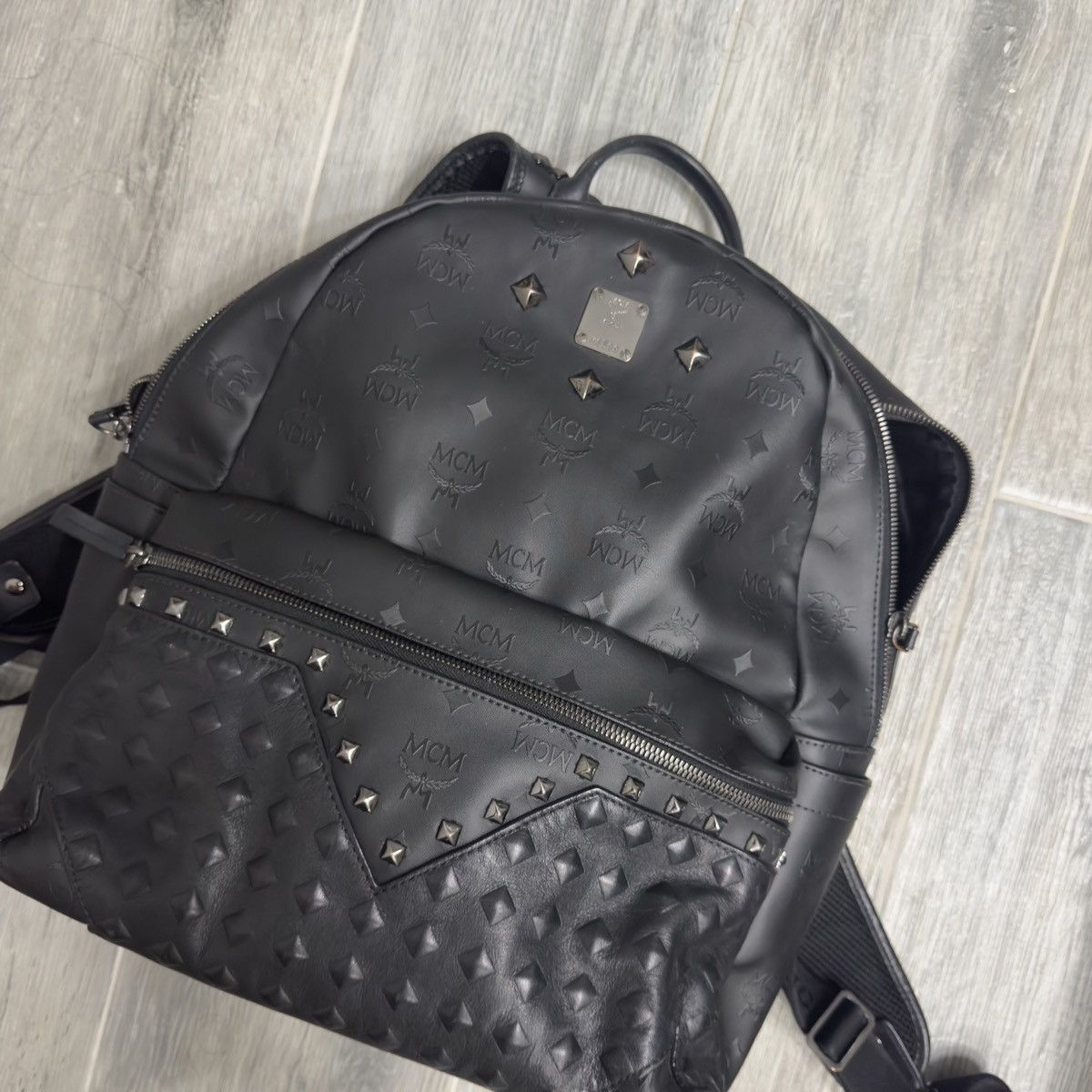 MCM MCM Black Studded Backpack Size ONE SIZE - 2 Thumbnail