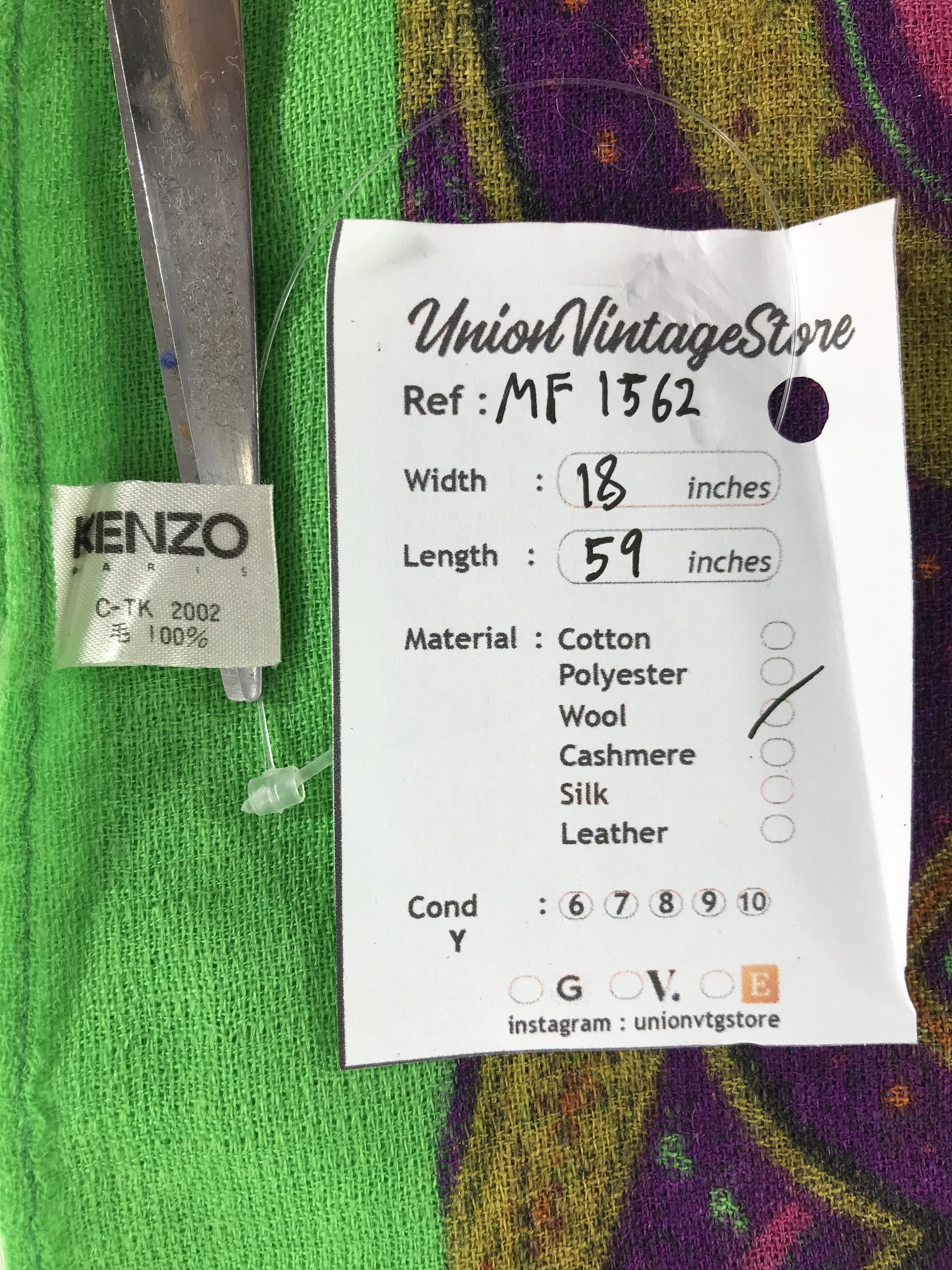 Kenzo Vintage Kenzo Scarf/Muffler/Neckwear MF1562 Size ONE SIZE - 4 Thumbnail