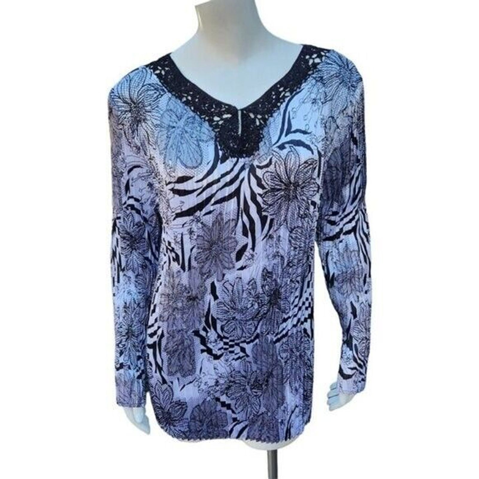 Other Multiples Womens Blouse Size XL Stretchable Size XL / US 12-14 / IT 48-50 - 2 Thumbnail