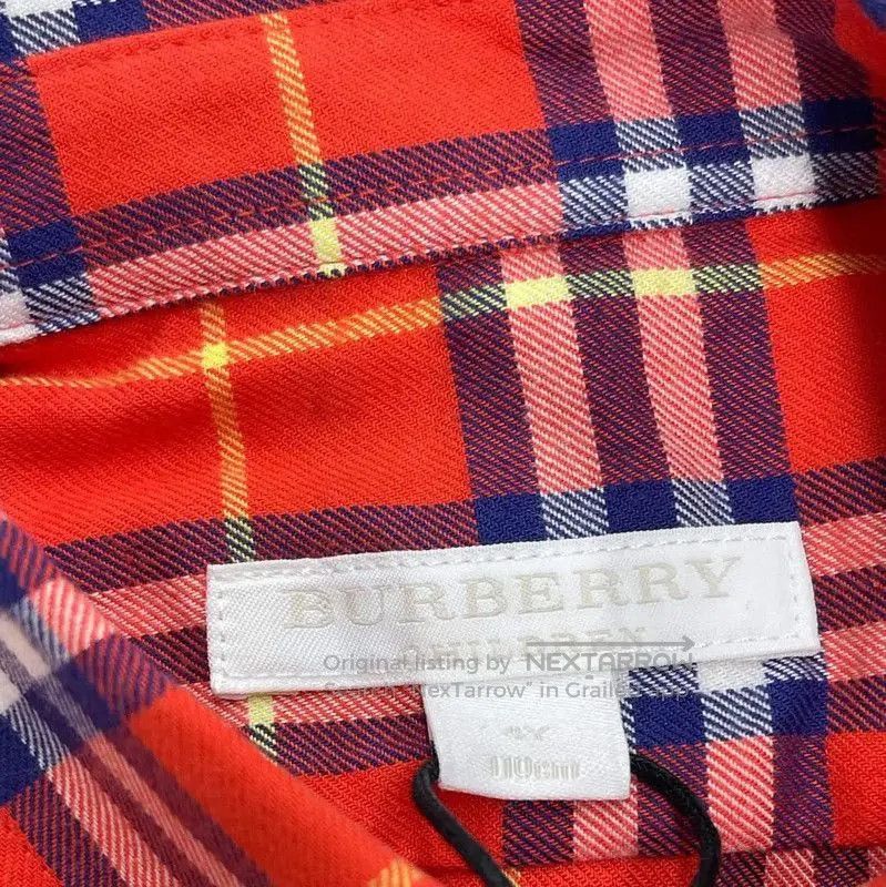 Burberry Burberry Red Plaid Cotton Women's Shirt. Size M / US 6-8 / IT 42-44 - 4 Thumbnail