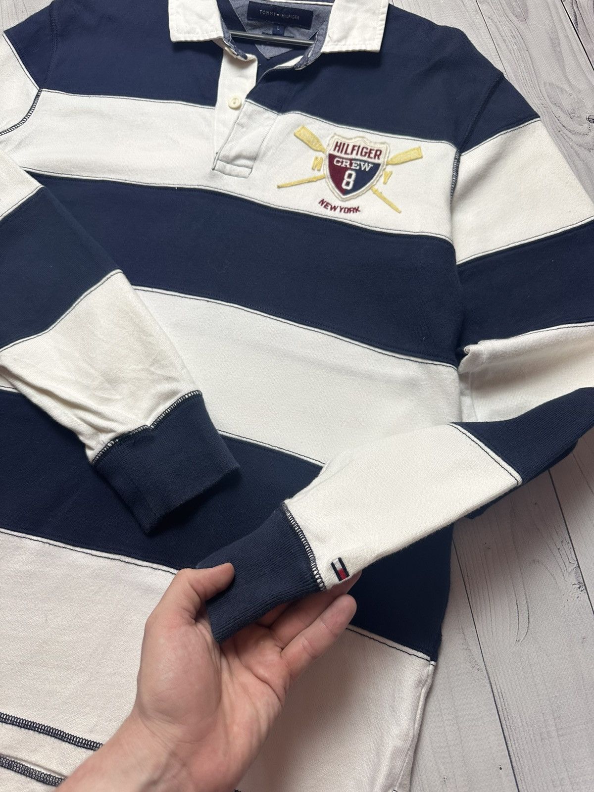 Tommy Hilfiger × Vintage Vintage Tommy Hilfiger New York rugby jersey striped size L Size US L / EU 52-54 / 3 - 5 Thumbnail