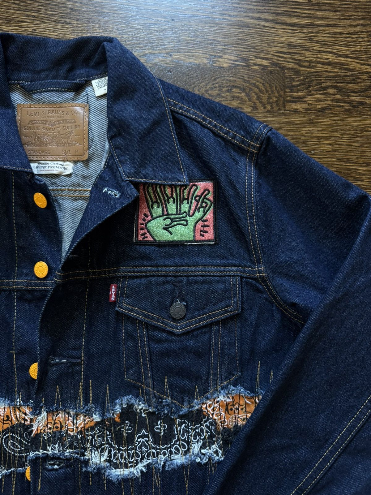 Levi's Made & Crafted Custom Levi Strauss Denim Jacket with Keith Haring patches Size US M / EU 48-50 / 2 - 4 Thumbnail