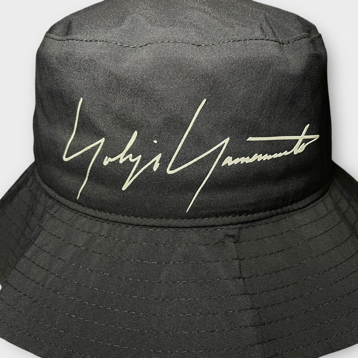 Yohji Yamamoto Yohji Yamamoto Pour Homme x New Era Gore-tex Logo Bucket Hat Size ONE SIZE - 6 Thumbnail