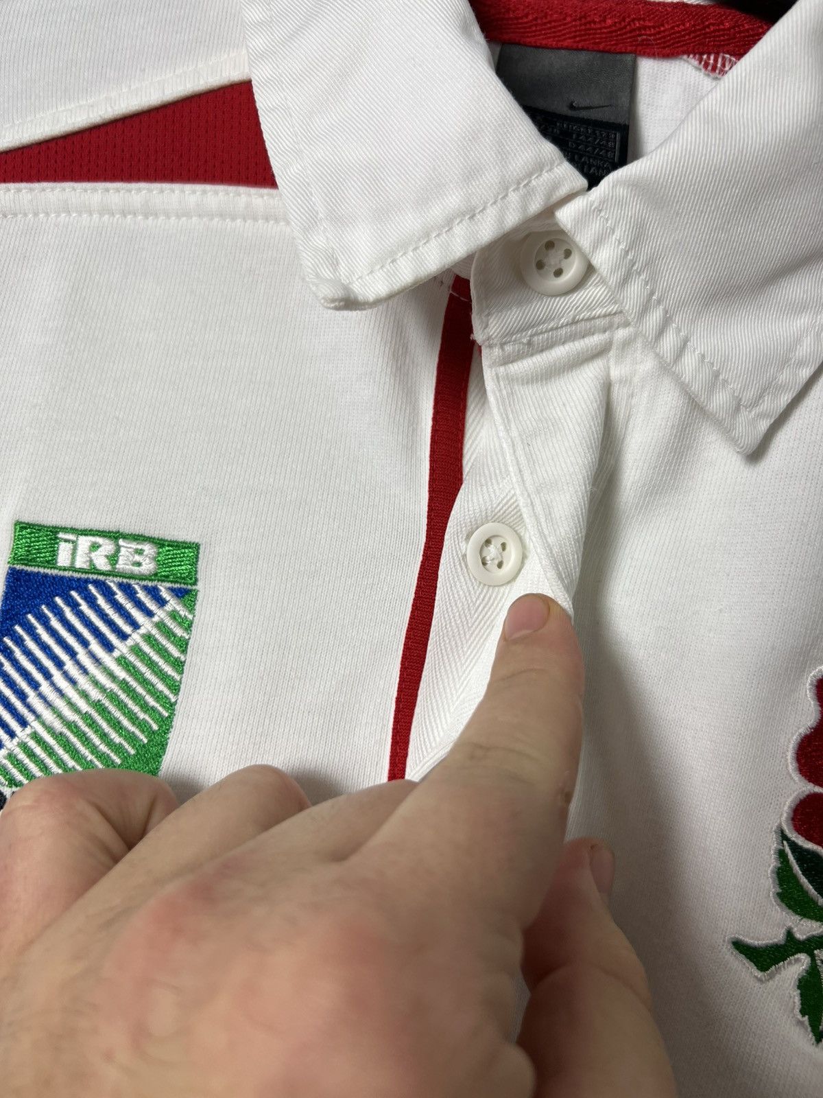 Nike ENGLAND RUGBY Shirt 2003 World Cup LONG SLEEVE Jersey NIKE Size US S / EU 44-46 / 1 - 12 Thumbnail