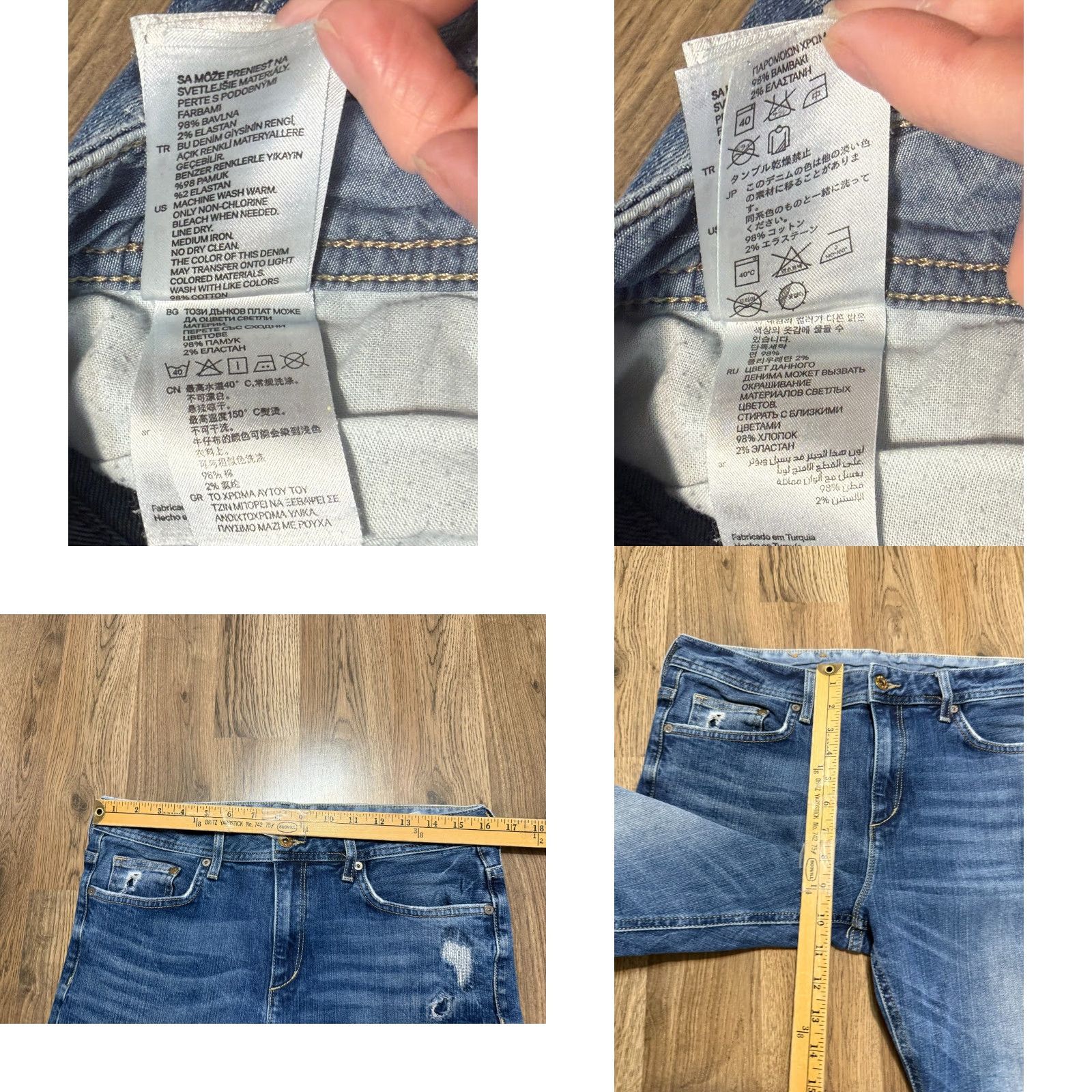 H&M H&M Jeans Men's 29/32 Blue Denim Boyfriend Low Waist Tapered Leg Jeans Shirt? Size US 29 - 8 Thumbnail