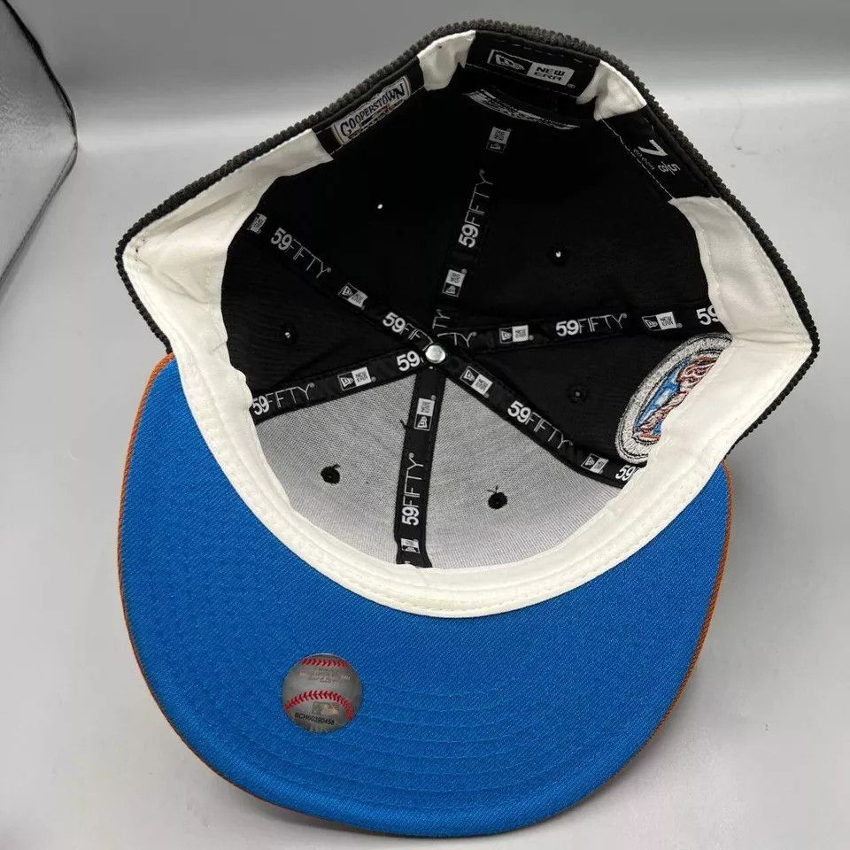 New Era Atlanta Braves Hat Men 7 5/8 Black Corduroy MLB Fitted Cap Size ONE SIZE - 2 Thumbnail