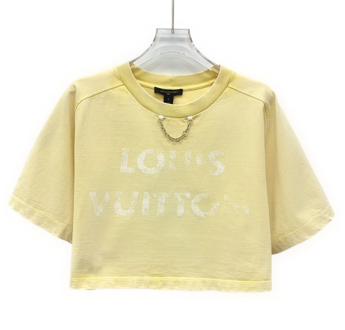 Louis Vuitton Louis Vuitton Logo Printed Cotton Crew Neck T-Shirt K26WX Size S / US 4 / IT 40 - 1 Thumbnail