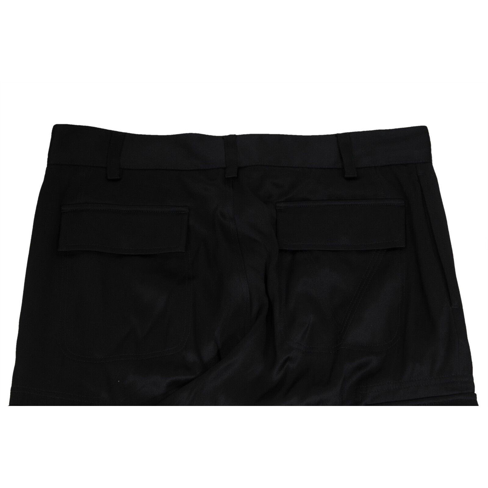 Versace Cargo Pocket Pants IT 50 Black Silk Trousers Size US 34 / EU 50 - 20 Thumbnail