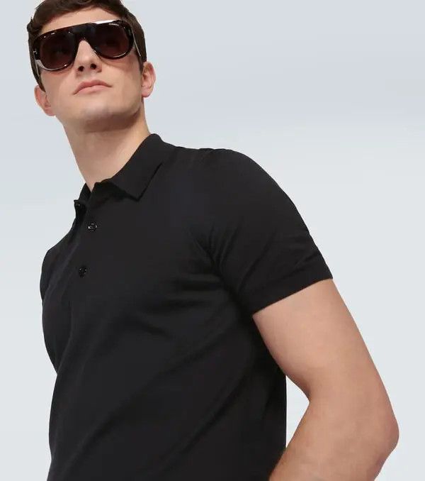 Tom Ford o1w1db10125 KPS008 Polo Shirt in Black Size US M / EU 48-50 / 2 - 5 Thumbnail