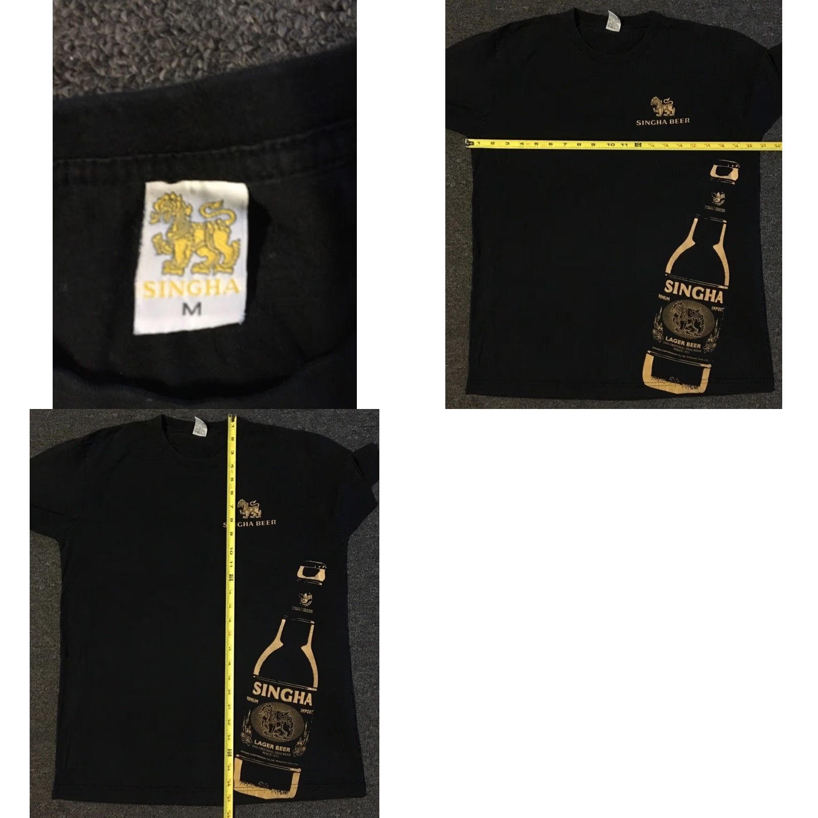 Vintage Vtg Singha Beer Faded All Over Print Shirt M Thailand Bar Drinking Lion Art Grunge 90s Y2K Size US M / EU 48-50 / 2 - 9 Thumbnail