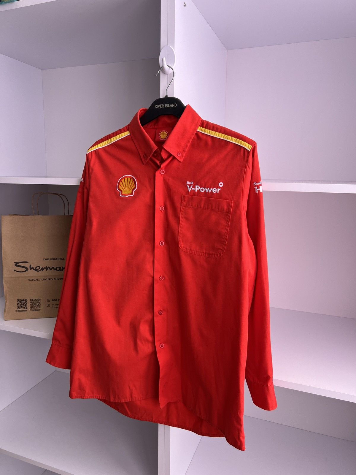 Ferrari × Vintage Vintage Men’s Racing Shirt Long Sleeve Ferrari Shell Size US M / EU 48-50 / 2 - 4 Thumbnail