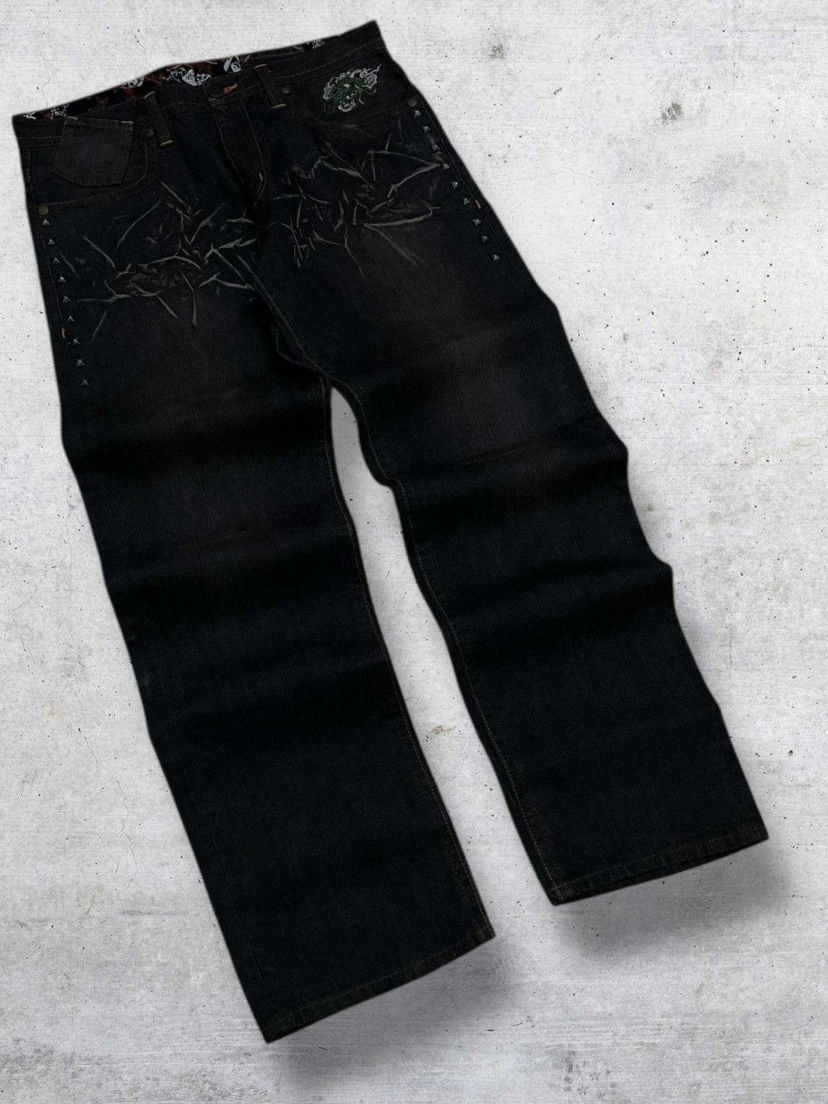 Japanese Brand VINTAGE CREATURE DRAGON JAPAN 90S DESIGNER NINE RULAZ DENIM Size US 34 / EU 50 - 2 Thumbnail