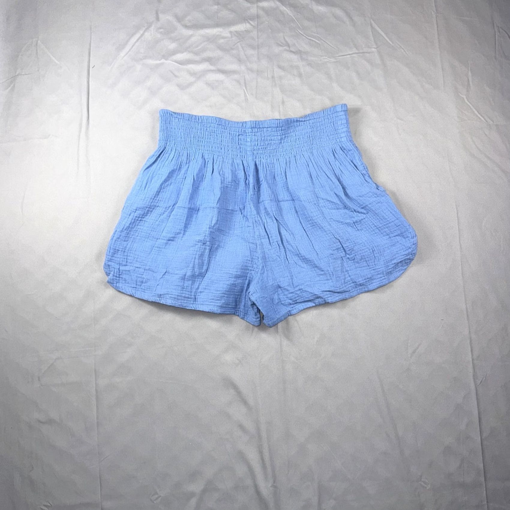Marine Layer Marine Layer Womens XL Blue Gauze Cotton Elastic Waist Summer Casual Shorts Size 40" / US 18 - 2 Thumbnail
