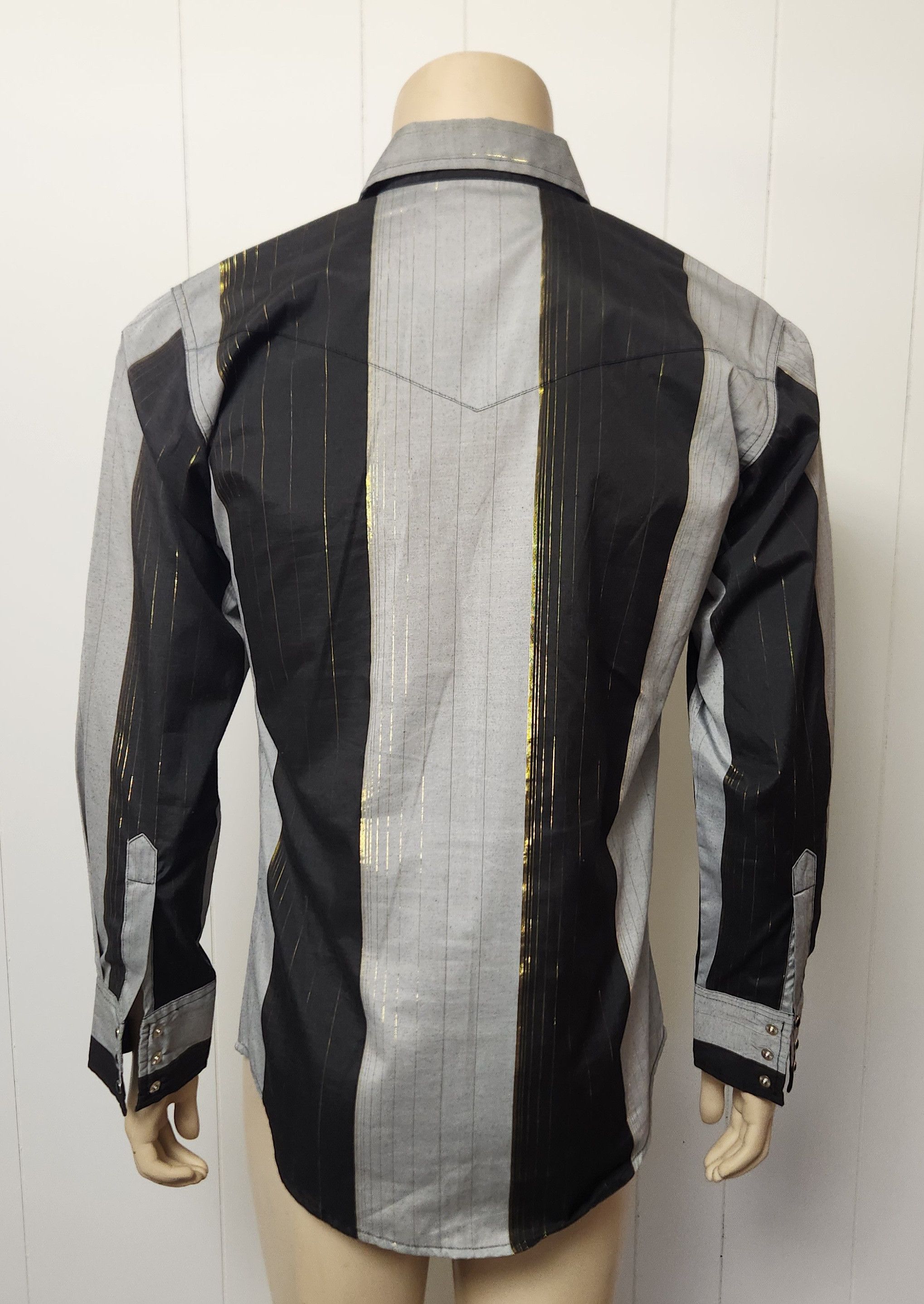 Wrangler men's Western shirt S Wrangler vintage 1980s stripe metallic Size US S / EU 44-46 / 1 - 7 Thumbnail