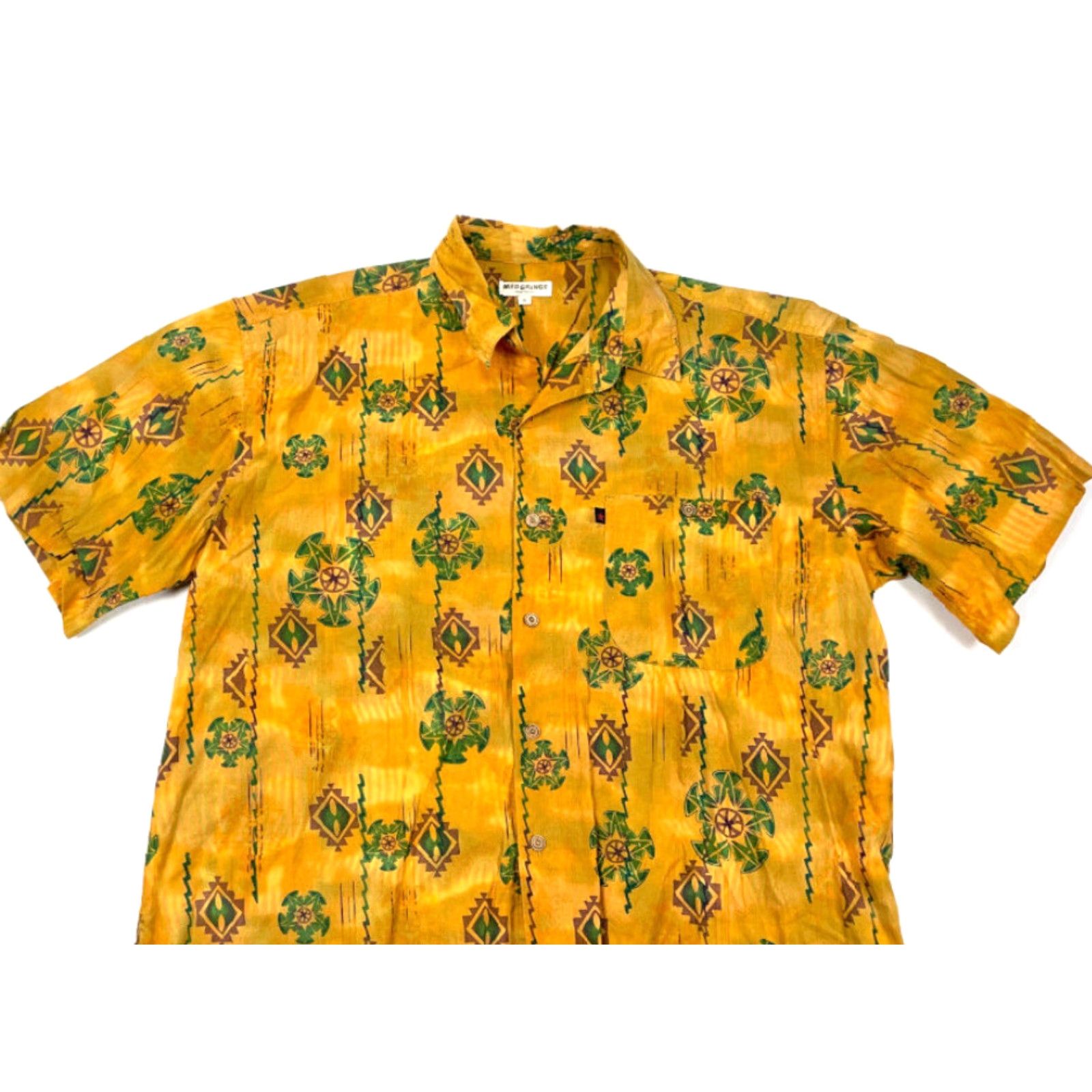 Etro VINTAGE Mad Gringo Shirt Geometric All-Over Print Short Sleeve Adult XL Orange 90s Hip Hop Mens Size US XL / EU 56 / 4 - 3 Thumbnail