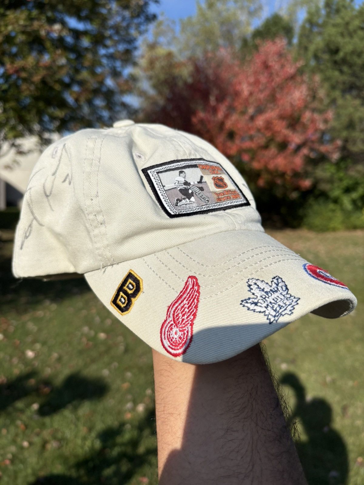 American Needle Steve Yzerman Kris Draper Signed Hat Detroit Red Wings Size ONE SIZE - 6 Thumbnail