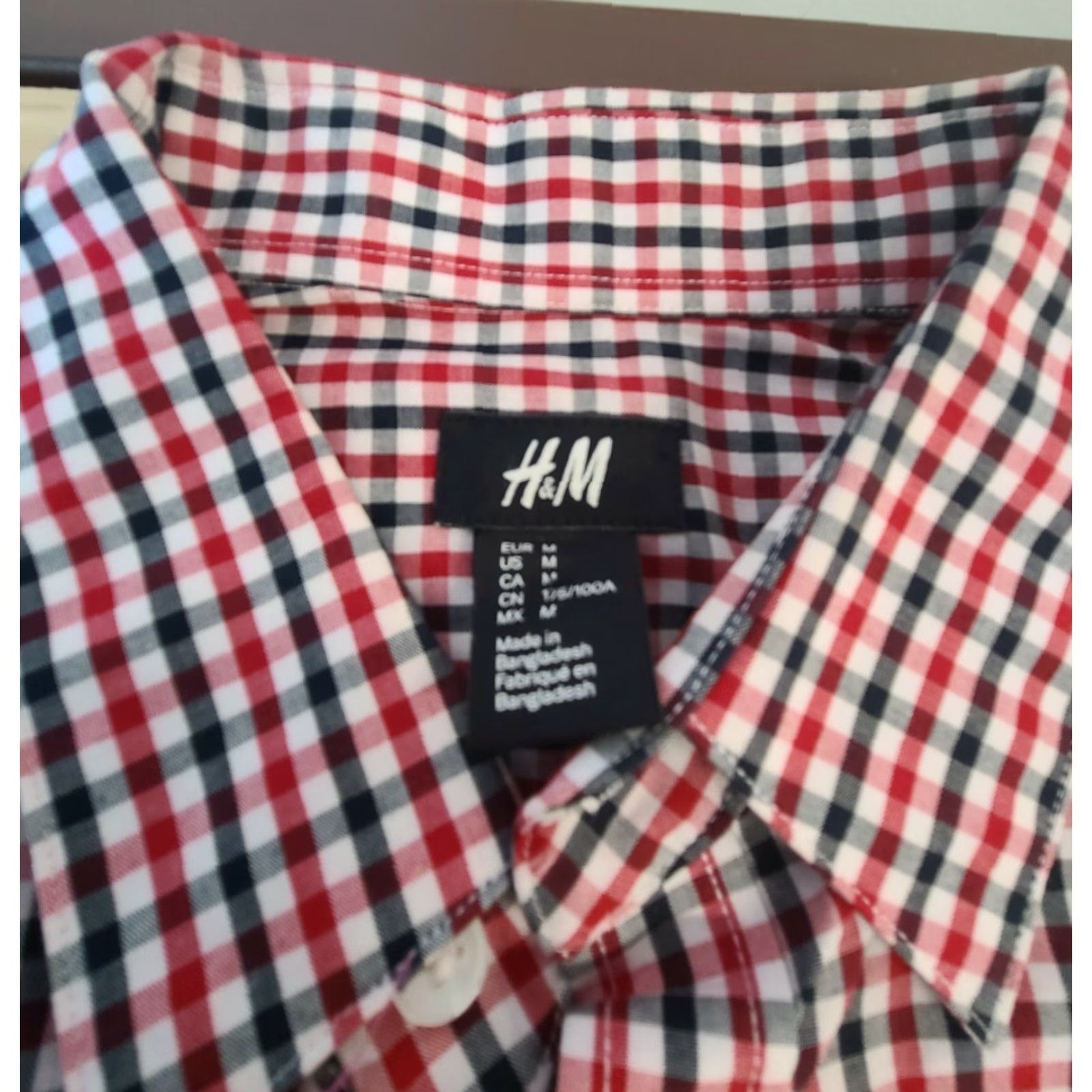 H&M H&M Men Long Sleeve Button-Up Plaid M Easy Iron Multicolor Shirts Button-Front Polyester Cotton M Size US M / EU 48-50 / 2 - 4 Thumbnail