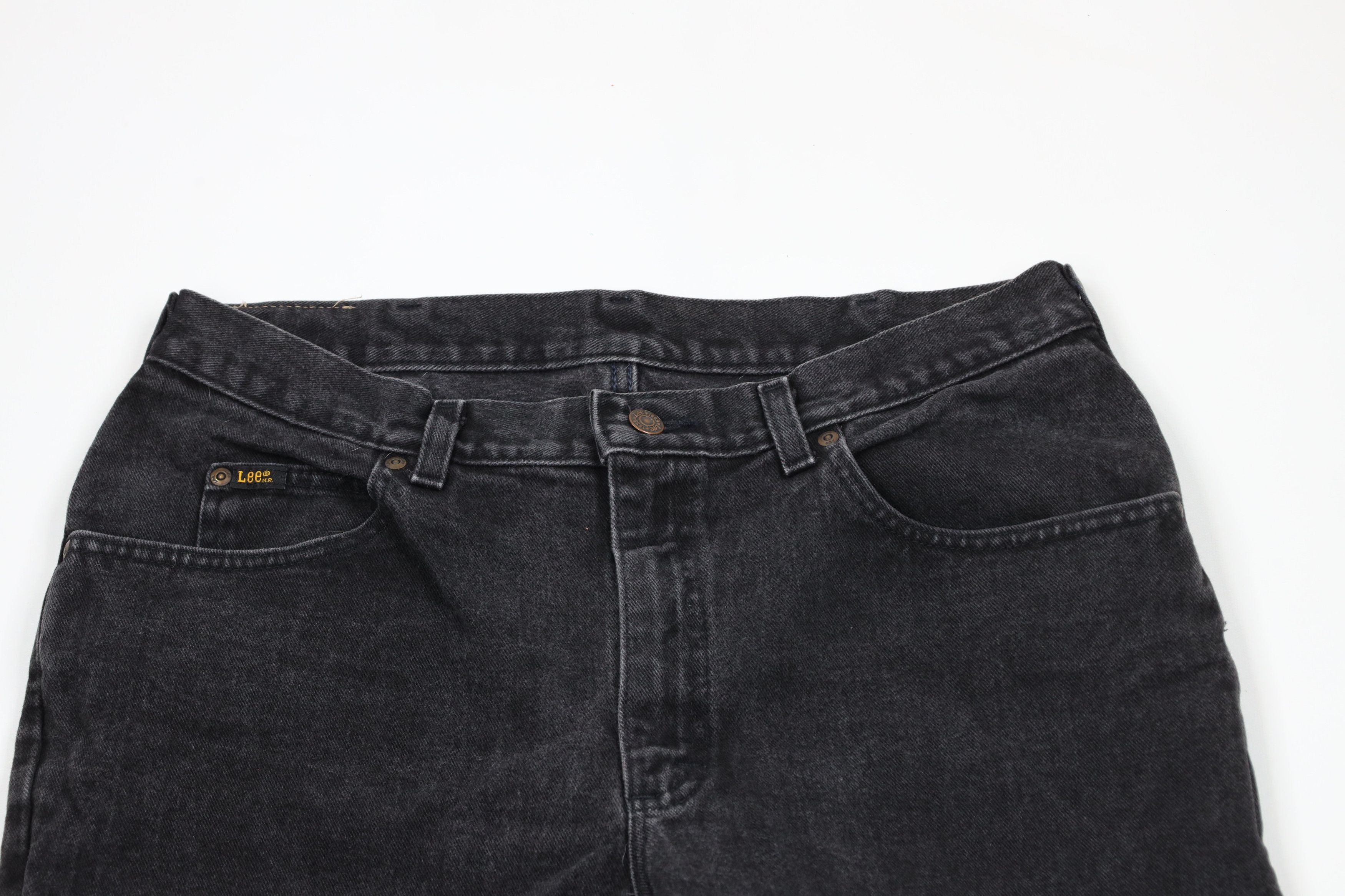 Lee × Vintage Vintage 90s Lee Straight Leg Denim Jeans Black Cotton Size US 34 / EU 50 - 2 Thumbnail