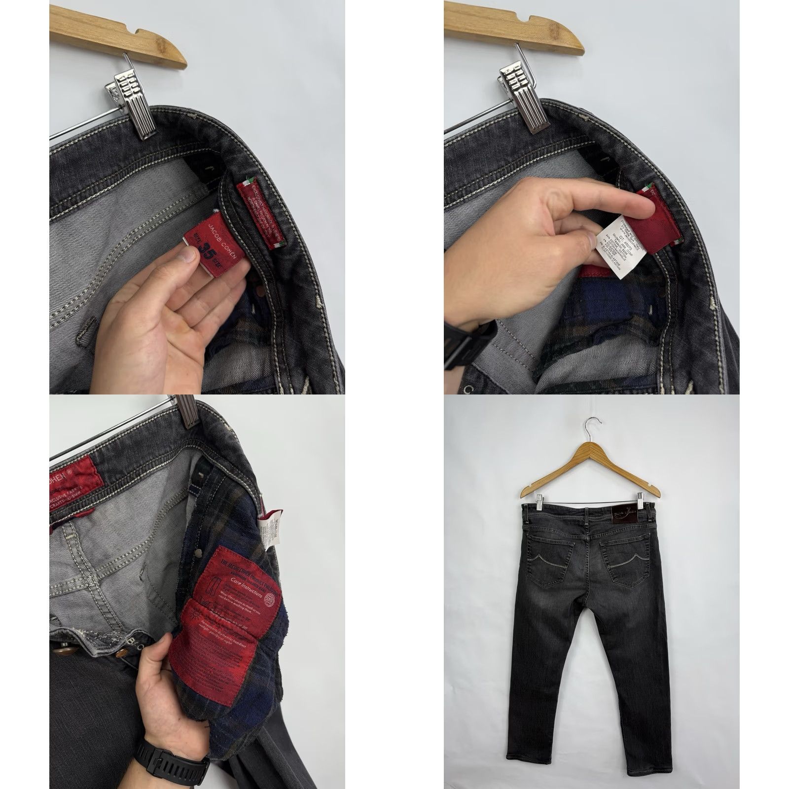 Jacob Cohen Jacob Cohen Luxury Denim Tailored Jeans 688 Made in Italy Size 35 Black Mens Size US 35 - 9 Thumbnail
