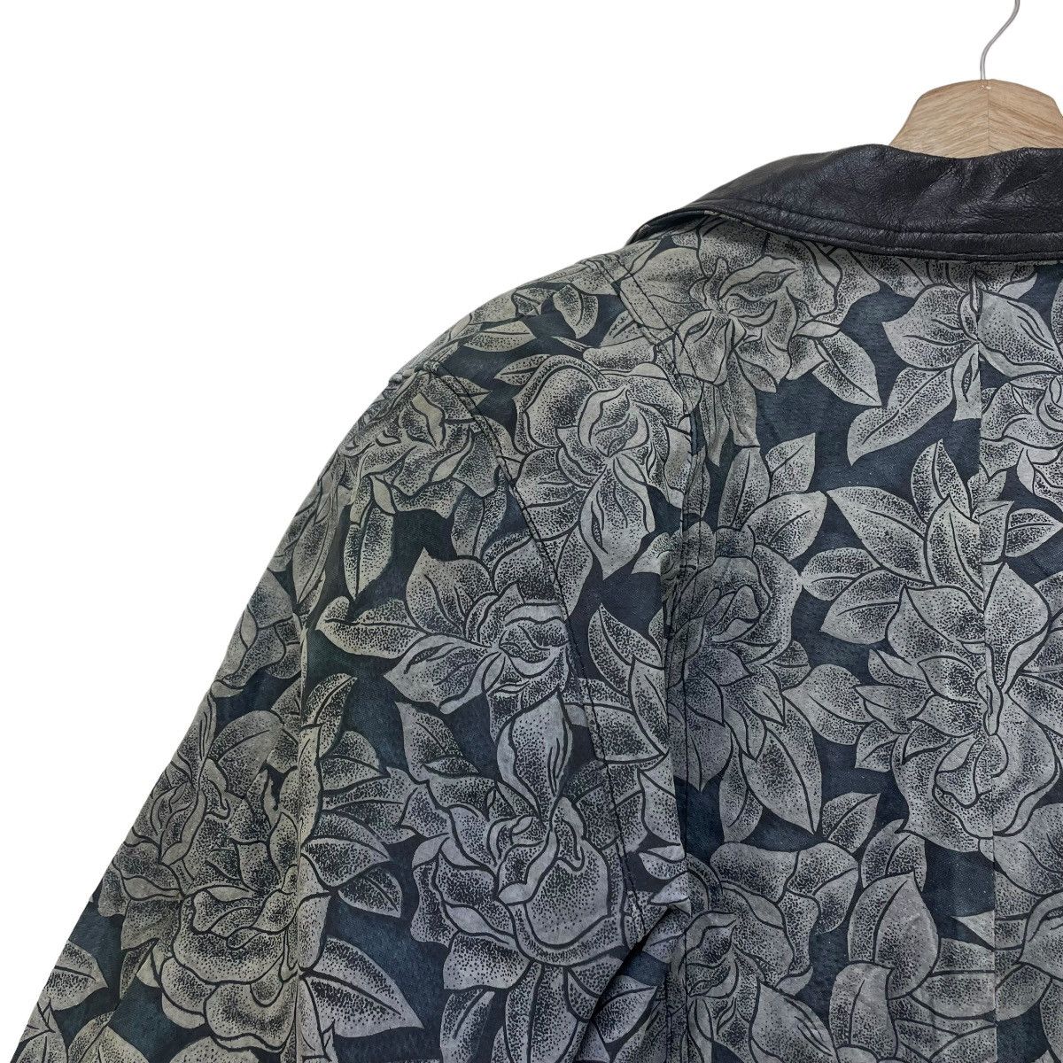 Designer × Japanese Brand Vintage Leather Full Print Floral Jacket Size M / US 6-8 / IT 42-44 - 6 Thumbnail