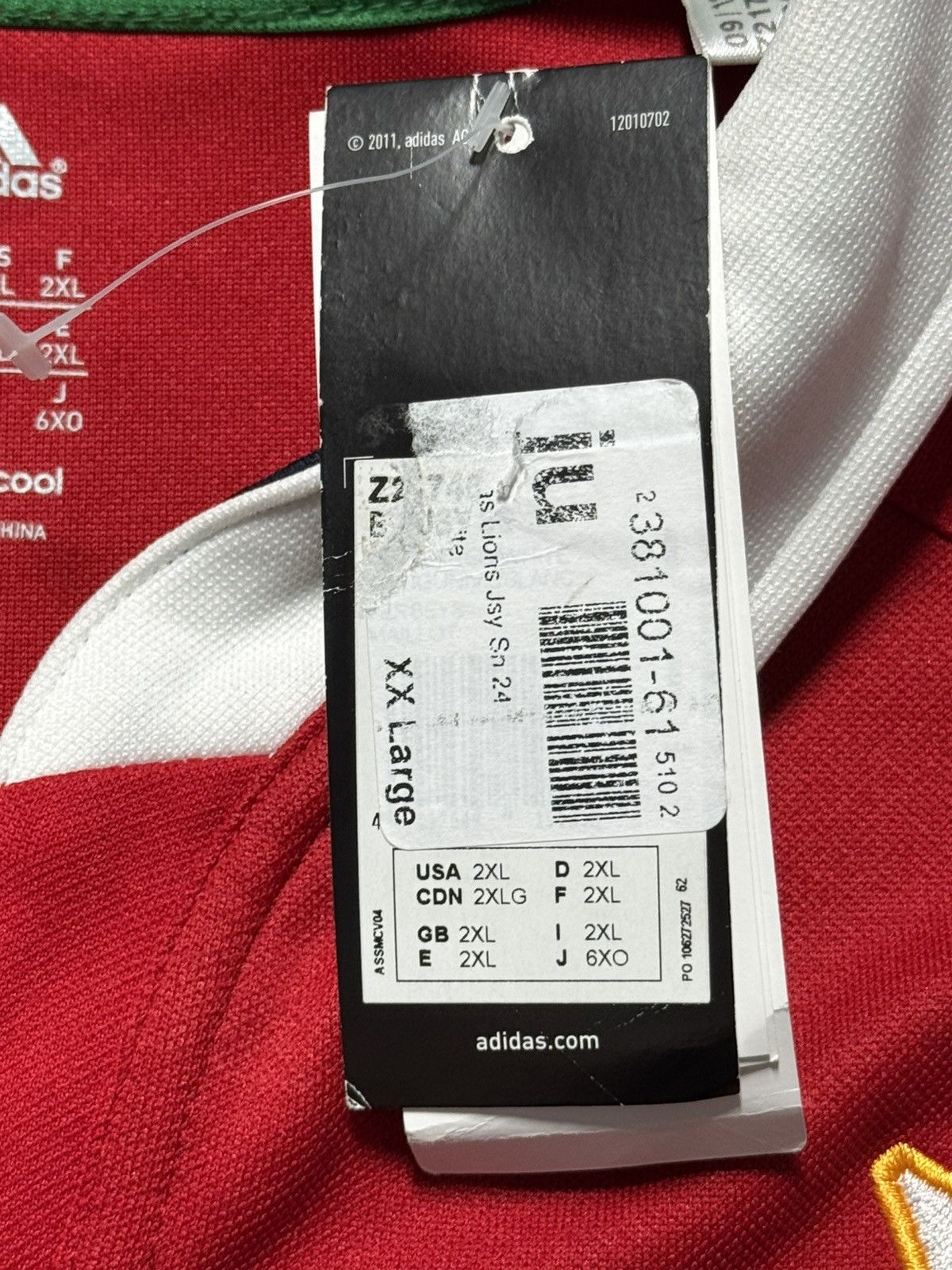 Adidas Adidas Rugby Jersey British & Irish Lions Australia 2013 XXL Size US XXL / EU 58 / 5 - 4 Thumbnail