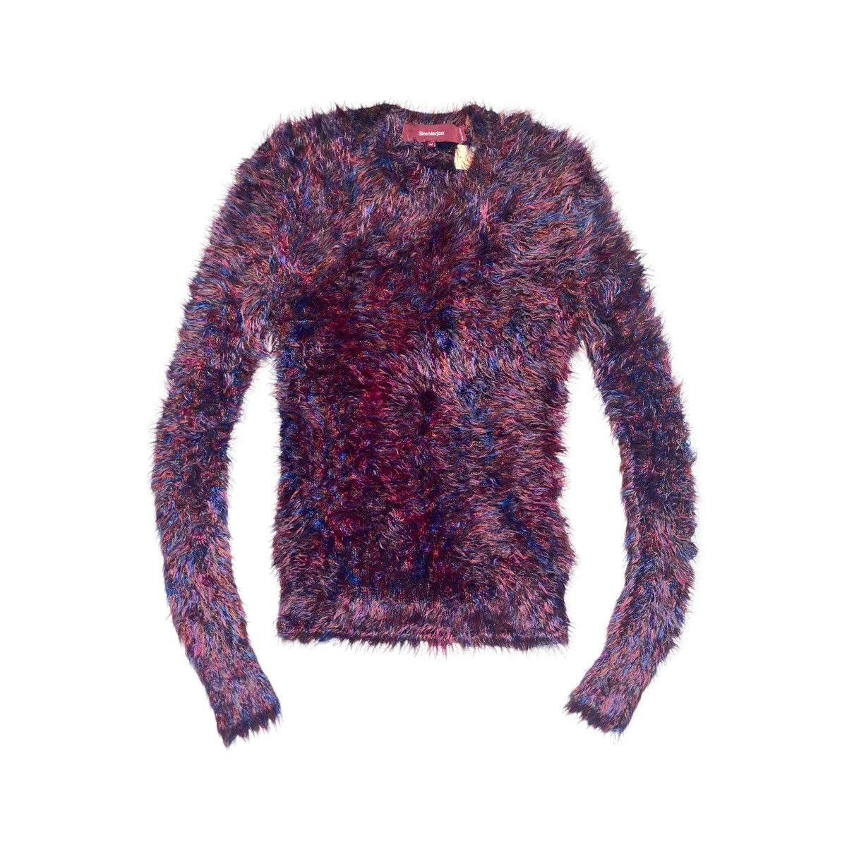 image of Sies Marjan Stretchy Furry Ange Sweater in Maroon, Men's (Size Medium)