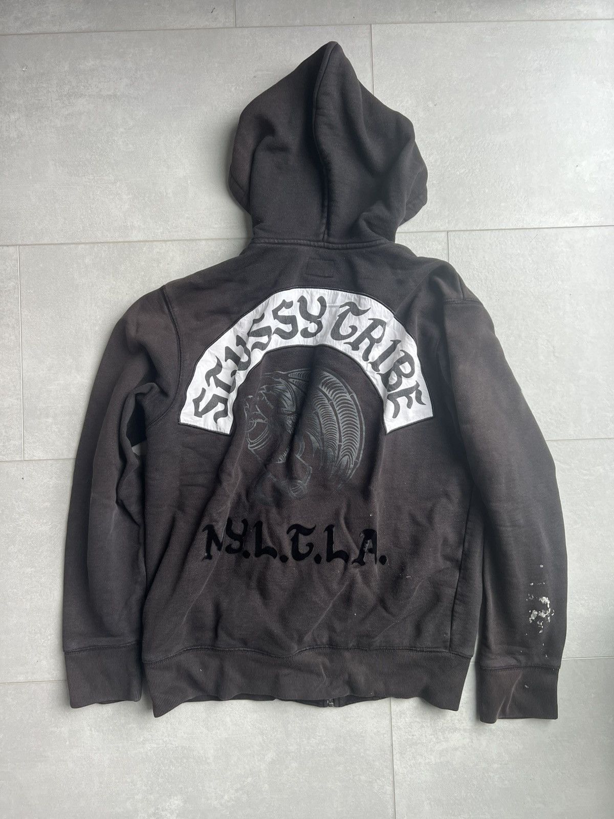 Stussy Vintage Y2K Stüssy "World Tribe" NY.L.T.LA. Zip-Up Hoodie Size US M / EU 48-50 / 2 - 1 Thumbnail