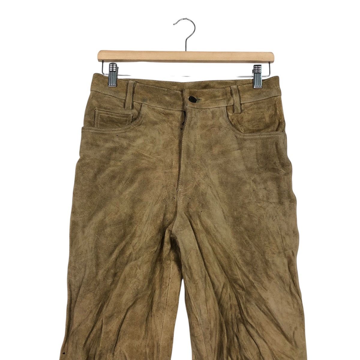 Japanese Brand 📌Vintage Biker Genuine Leather Pants Portugal Issey Miyake Size US 30 / EU 46 - 5 Thumbnail