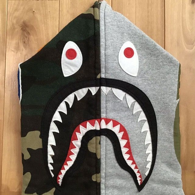 Bape × Nigo BAPE woodland camo Shark full zip hoodie a bathing ape NIGO Size US M / EU 48-50 / 2 - 3 Thumbnail