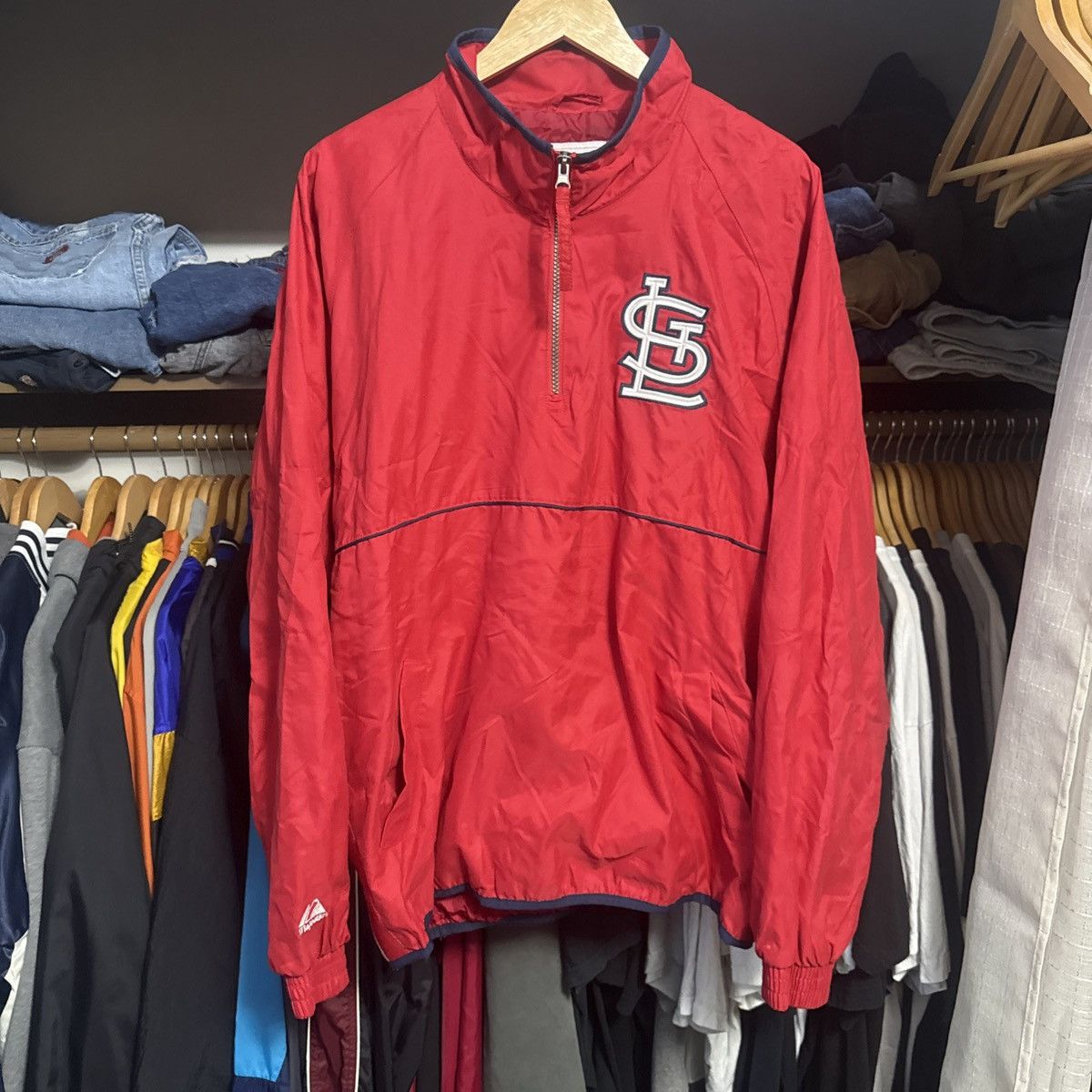 Majestic Vintage Y2K Majestic St. Louis Cardinals Quarter Pullover L Size US L / EU 52-54 / 3 - 1 Thumbnail